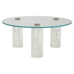 1980's Lucite Coffee Table with Internal Bubbles