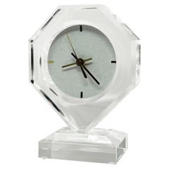 Reloj de chimenea de lucita de los años 80