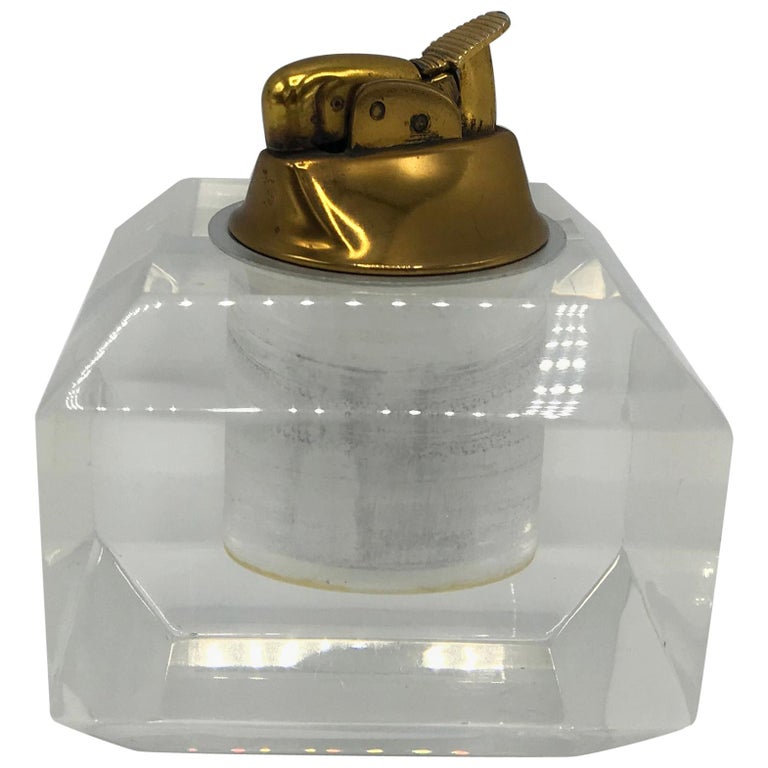 1980s Lucite Tabletop Lighter at 1stDibs