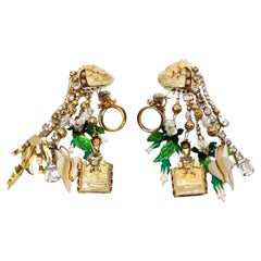 Pendants d'oreilles Lunch At The Ritz Maximalist Charm des années 1980