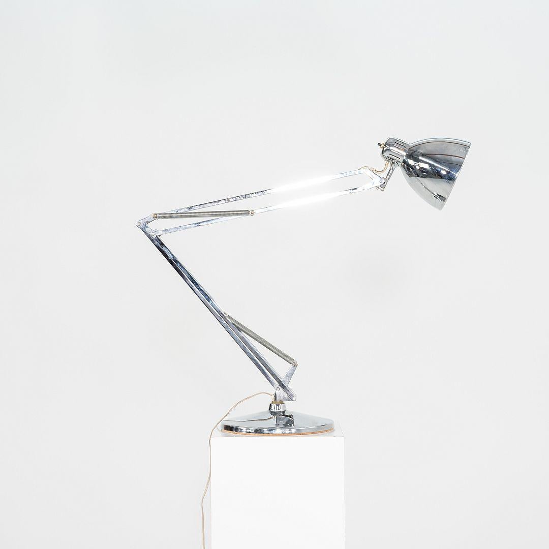 1980s Luxo Norwegian Chrome Table Lamp by Jac Jacobsen For Sale 3