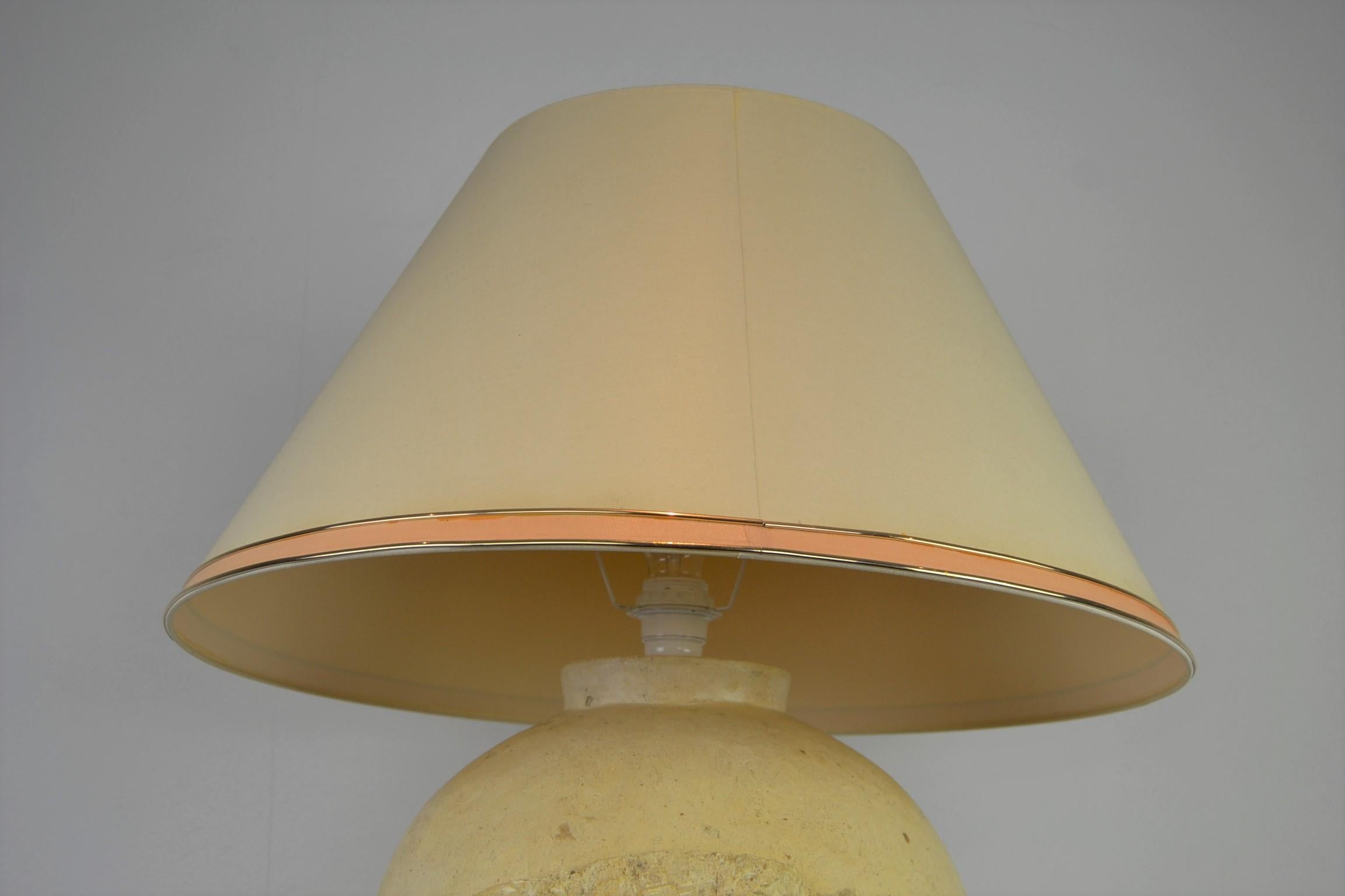 1980s Mactan Stone Table Lamp 2