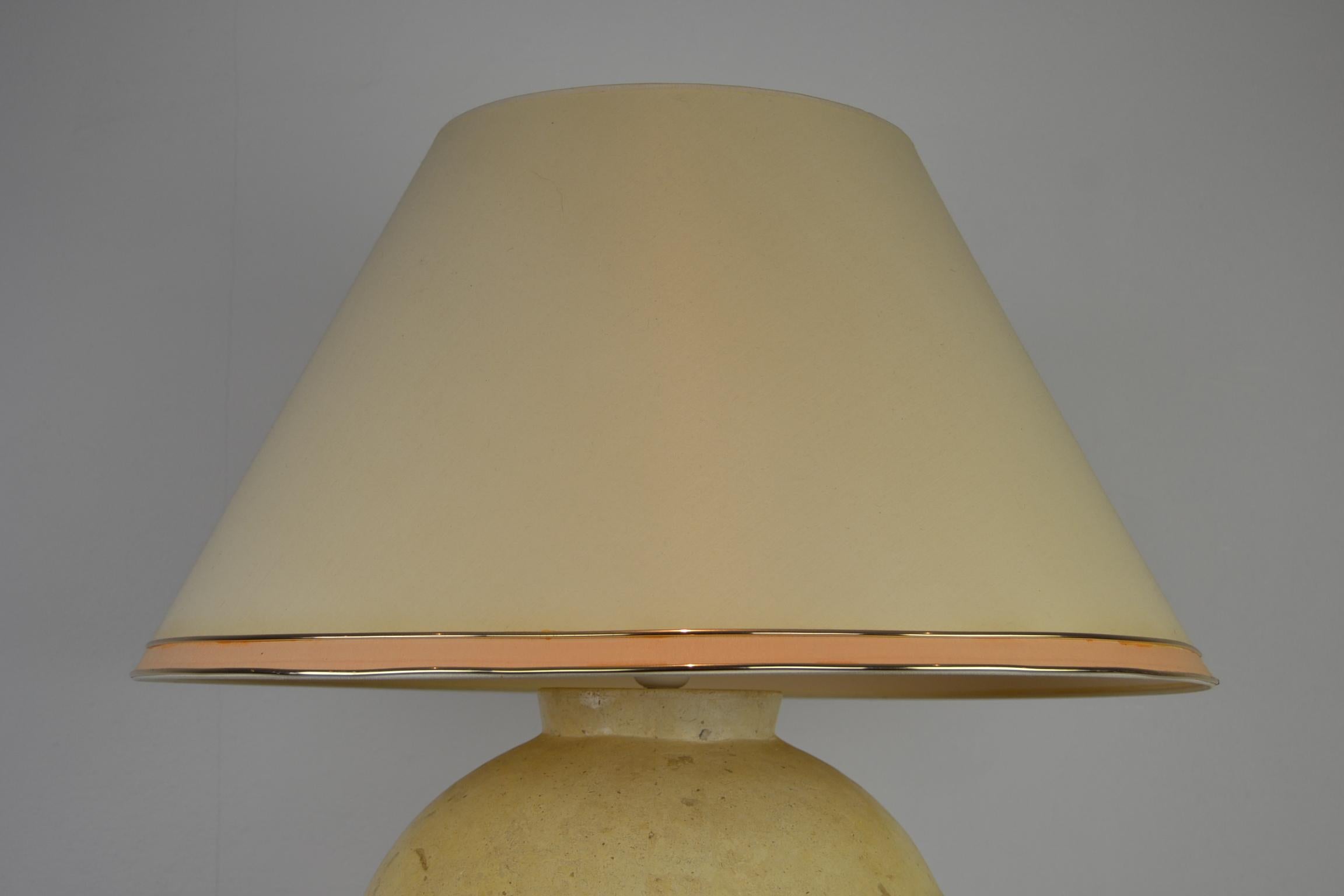 1980s Mactan Stone Table Lamp 5
