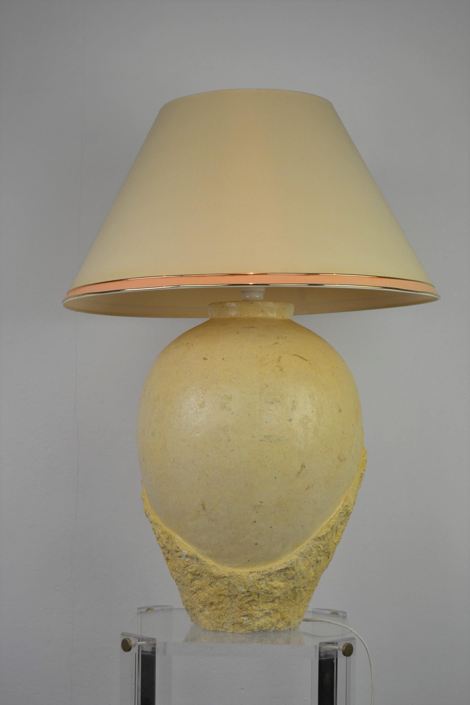1980s Mactan Stone Table Lamp 6