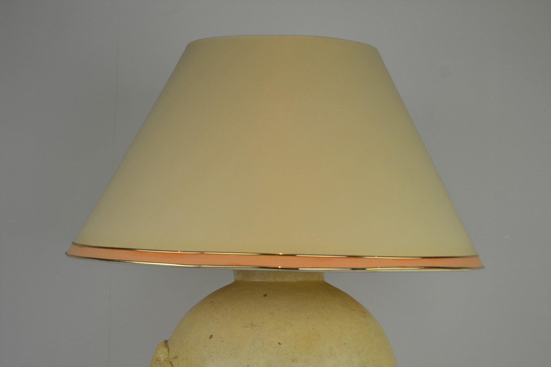 Post-Modern 1980s Mactan Stone Table Lamp