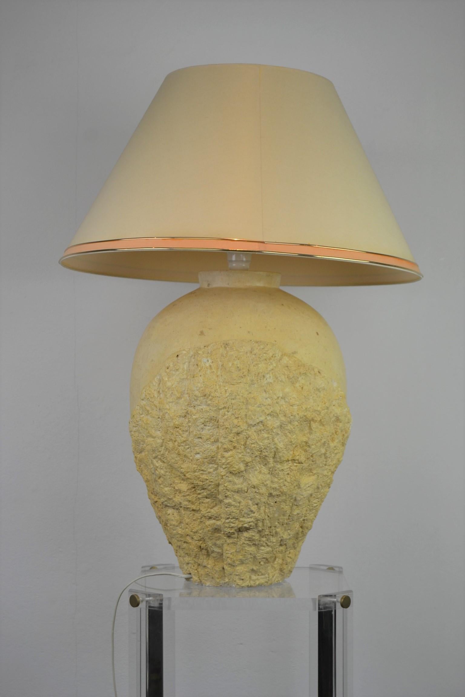 20th Century 1980s Mactan Stone Table Lamp