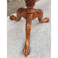 1980er Jahre Sockeltisch aus Mahagoni und Seidenholz mit Intarsien