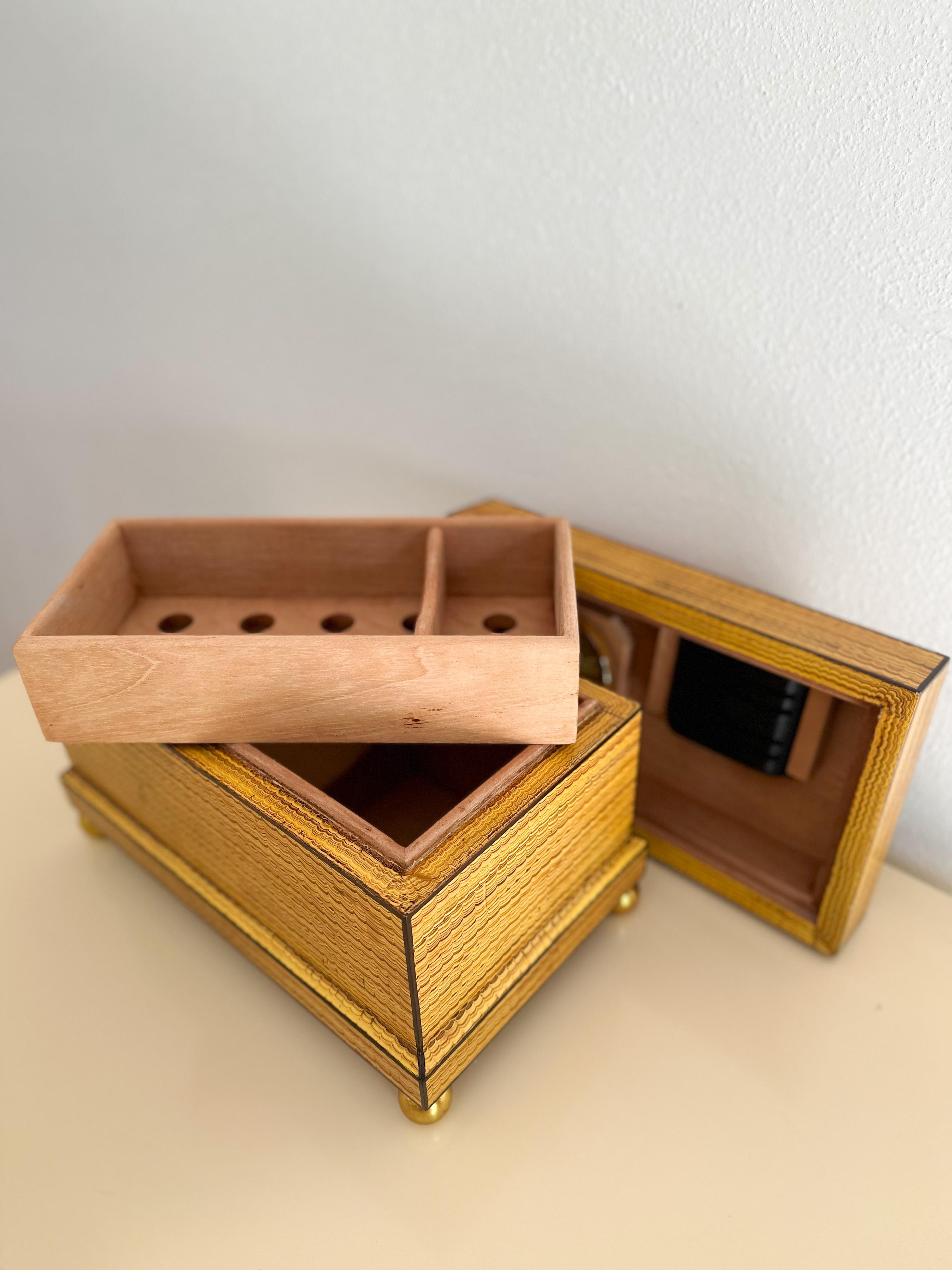 1980s Maitland Smith Humidor with Cedar and Humidity Control For Sale 4