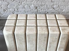 1980s Maitland-Smith Tessellated Stone and Brass Pedestal Table Base