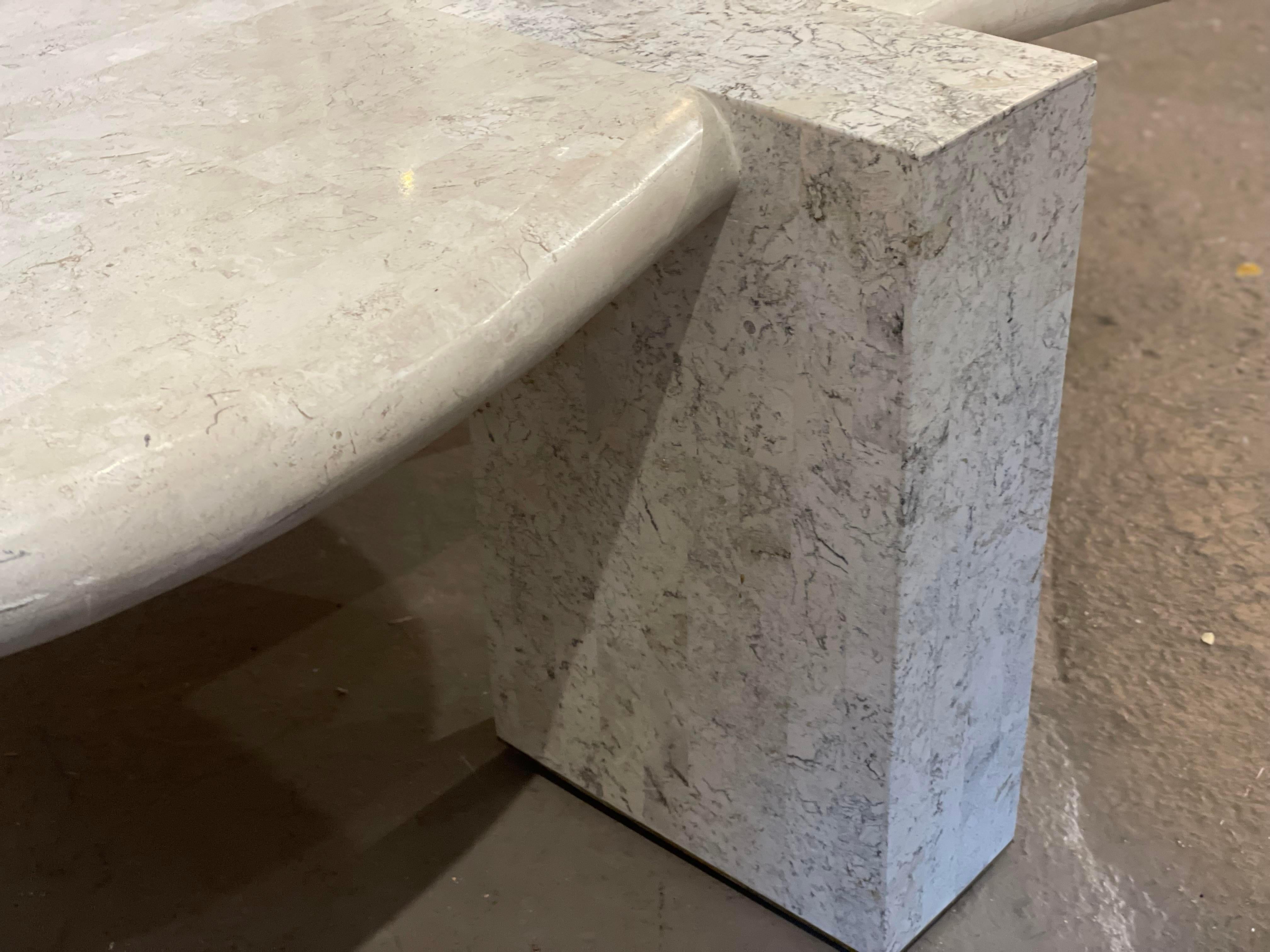 1980s Maitland-Smith Tessellated Stone Biomorphic Coffee Table 4