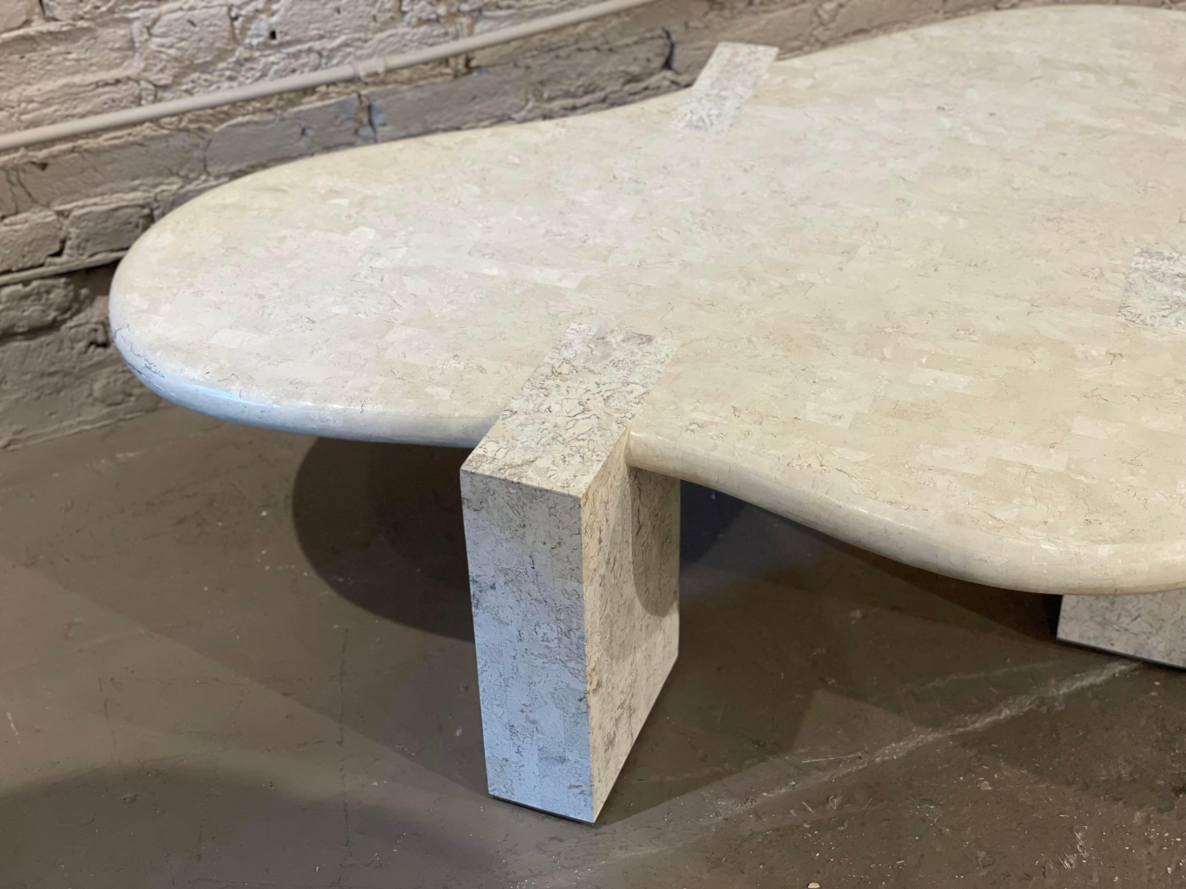 1980s Maitland-Smith Tessellated Stone Biomorphic Coffee Table 5
