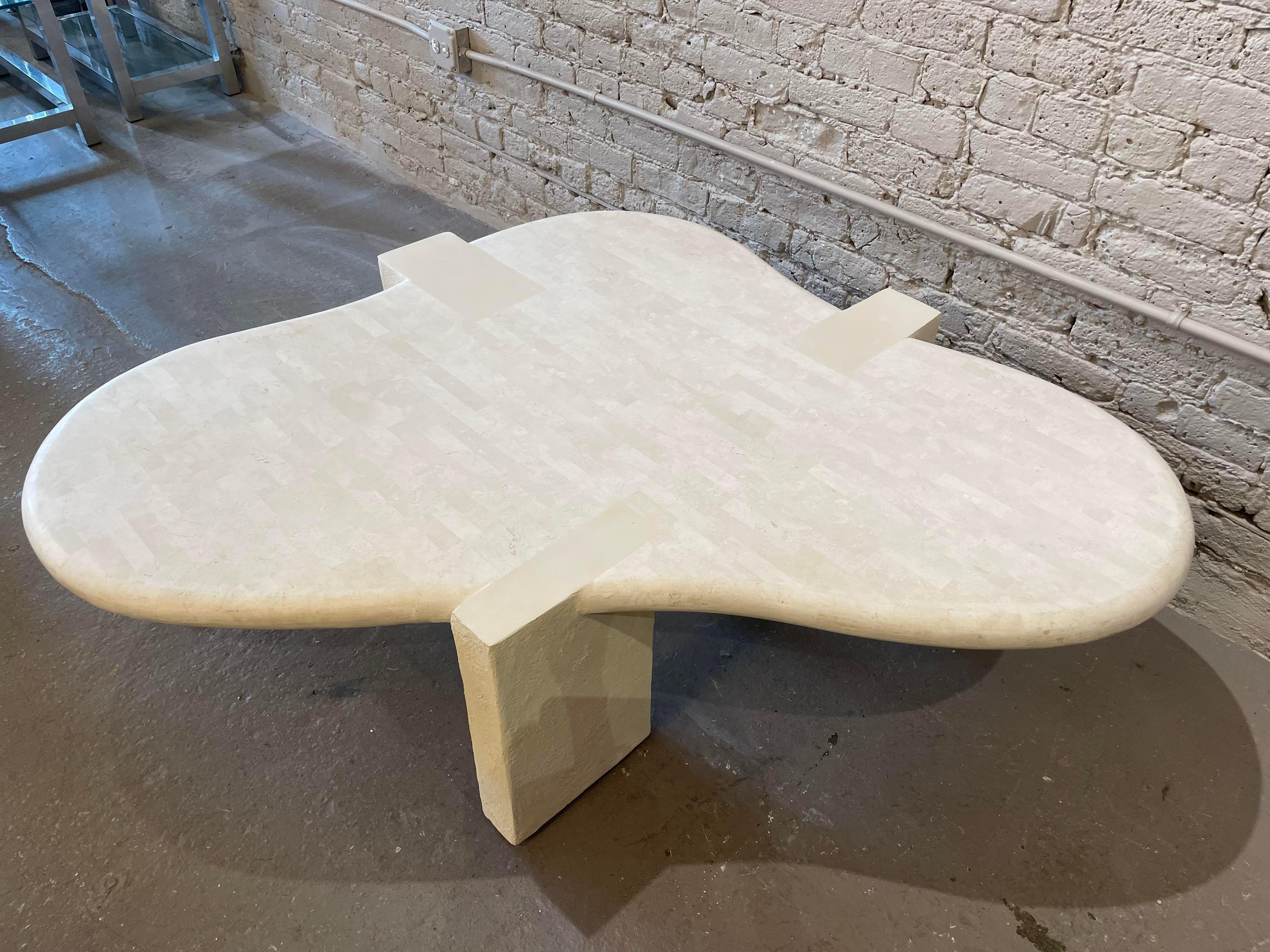 1980s Maitland Smith Tessellated Stone Biomorphic Coffee Table 6