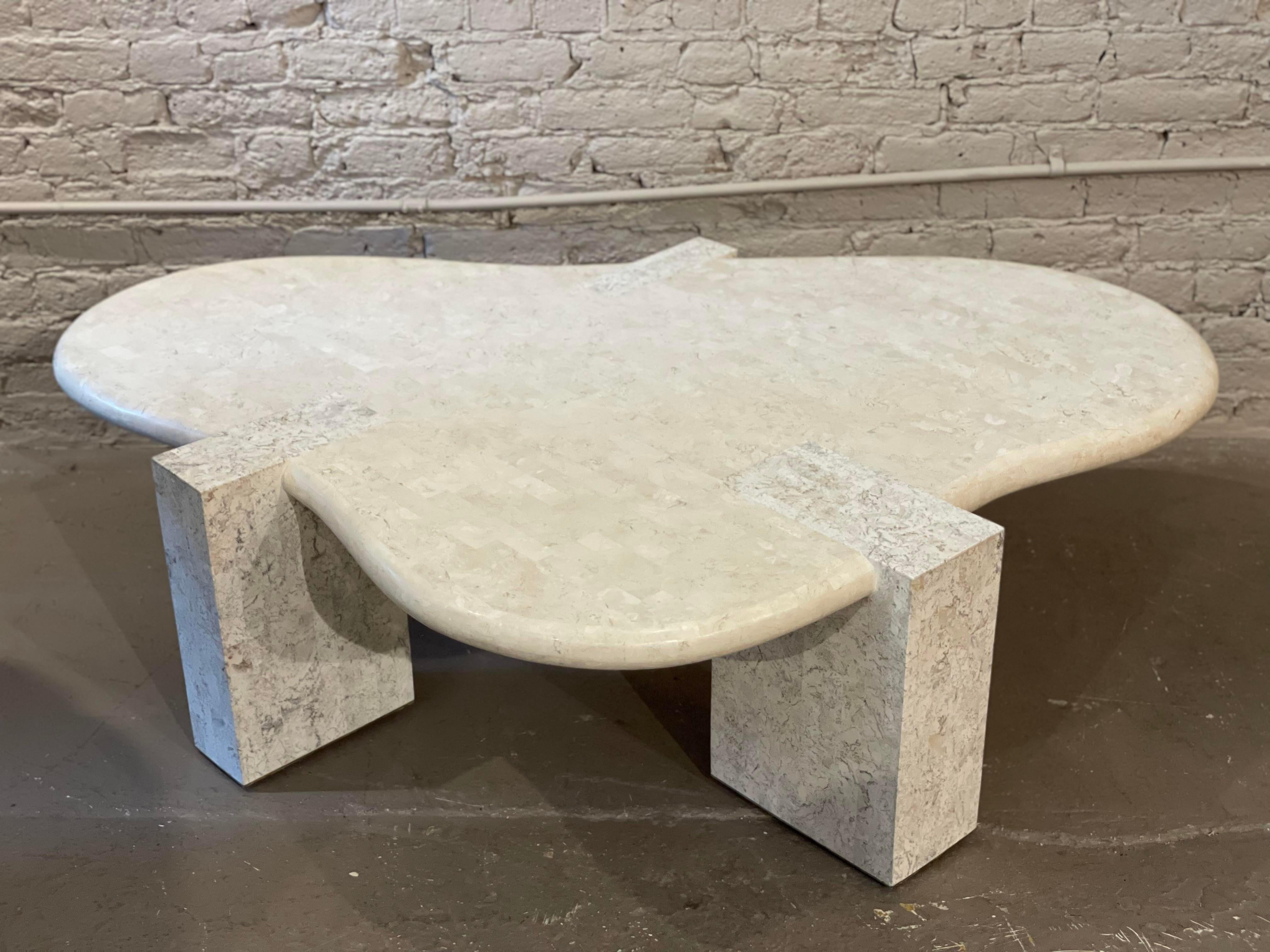 1980s Maitland-Smith Tessellated Stone Biomorphic Coffee Table 7