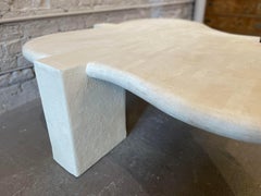 1980s Maitland Smith Tessellated Stone Biomorphic Coffee Table