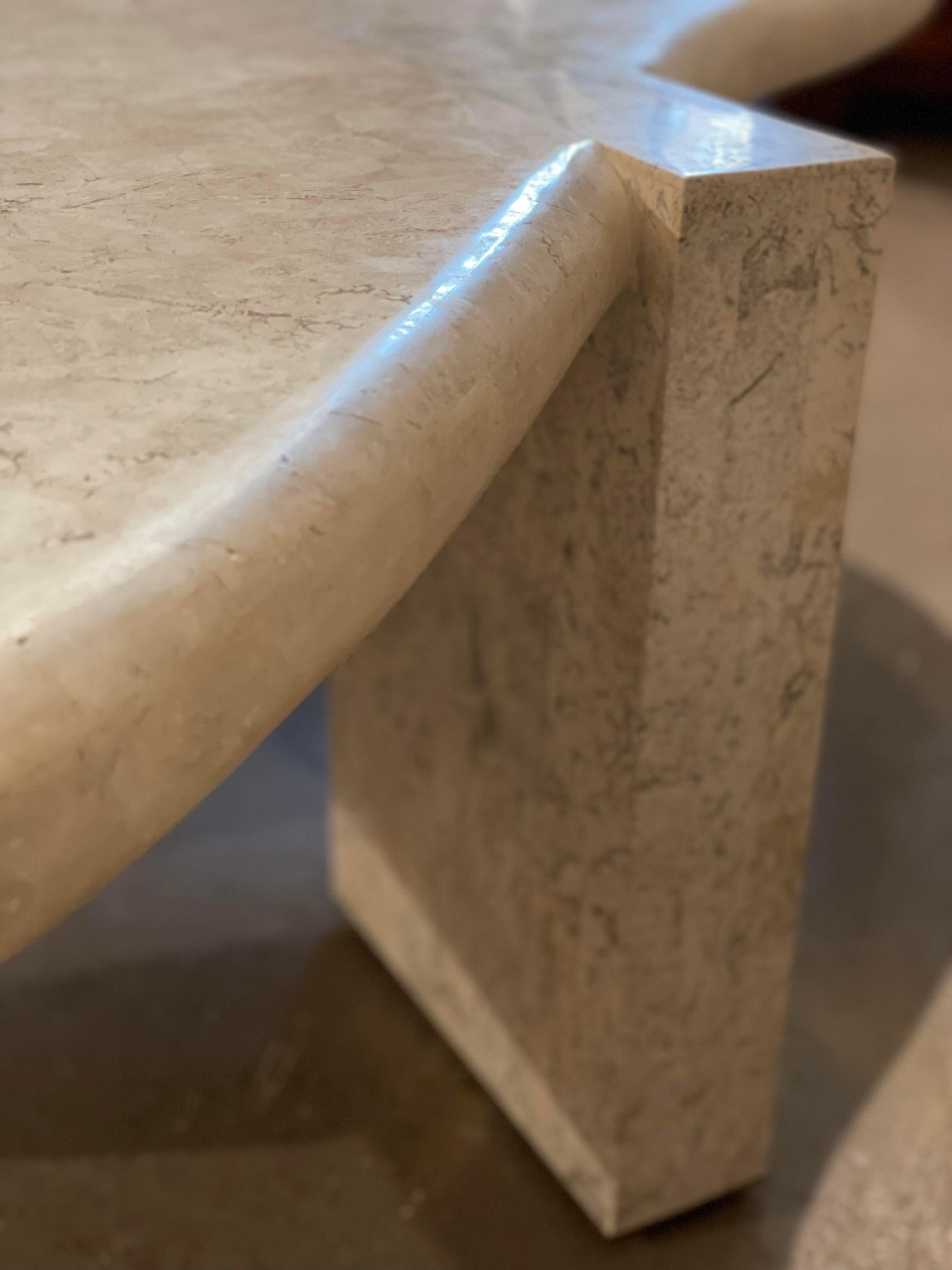 1980s Maitland-Smith Tessellated Stone Biomorphic Coffee Table 2