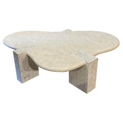 1980s Maitland-Smith Tessellated Stone Biomorphic Coffee Table