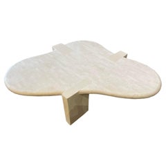 1980s Maitland Smith Tessellated Stone Biomorphic Coffee Table