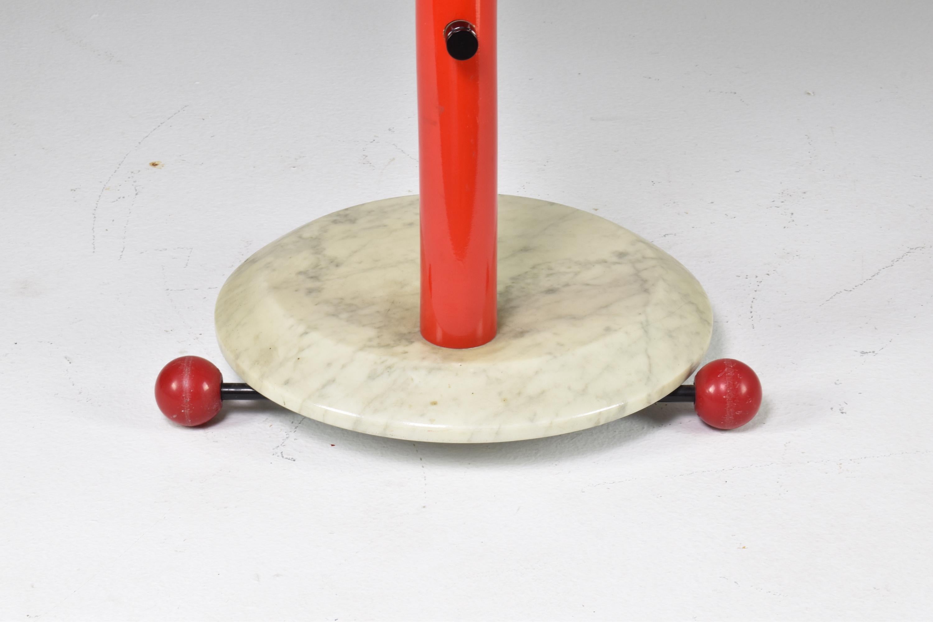 1980s Marble and Metal Rolling Cart by Porada Arredi Italy For Sale 5