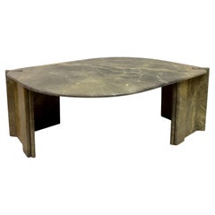 1980s Marble Coffee Table In Eye Shaped Form