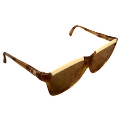 1980s Marbled Brown Optyl Vintage Oversized Sunglasses by Viennaline