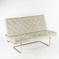 1980s Marcel Breuer for Tecta Gray Suede F40 Settee / Sofa Made in Germany