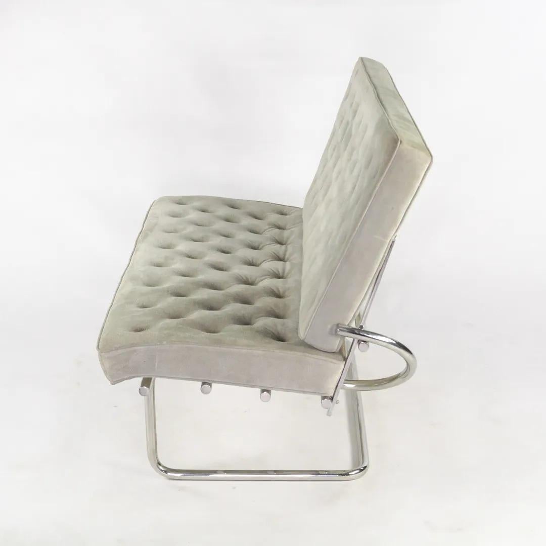 1980s Marcel Breuer for Tecta Gray Suede F40 Settee / Sofa Made in Germany For Sale 2