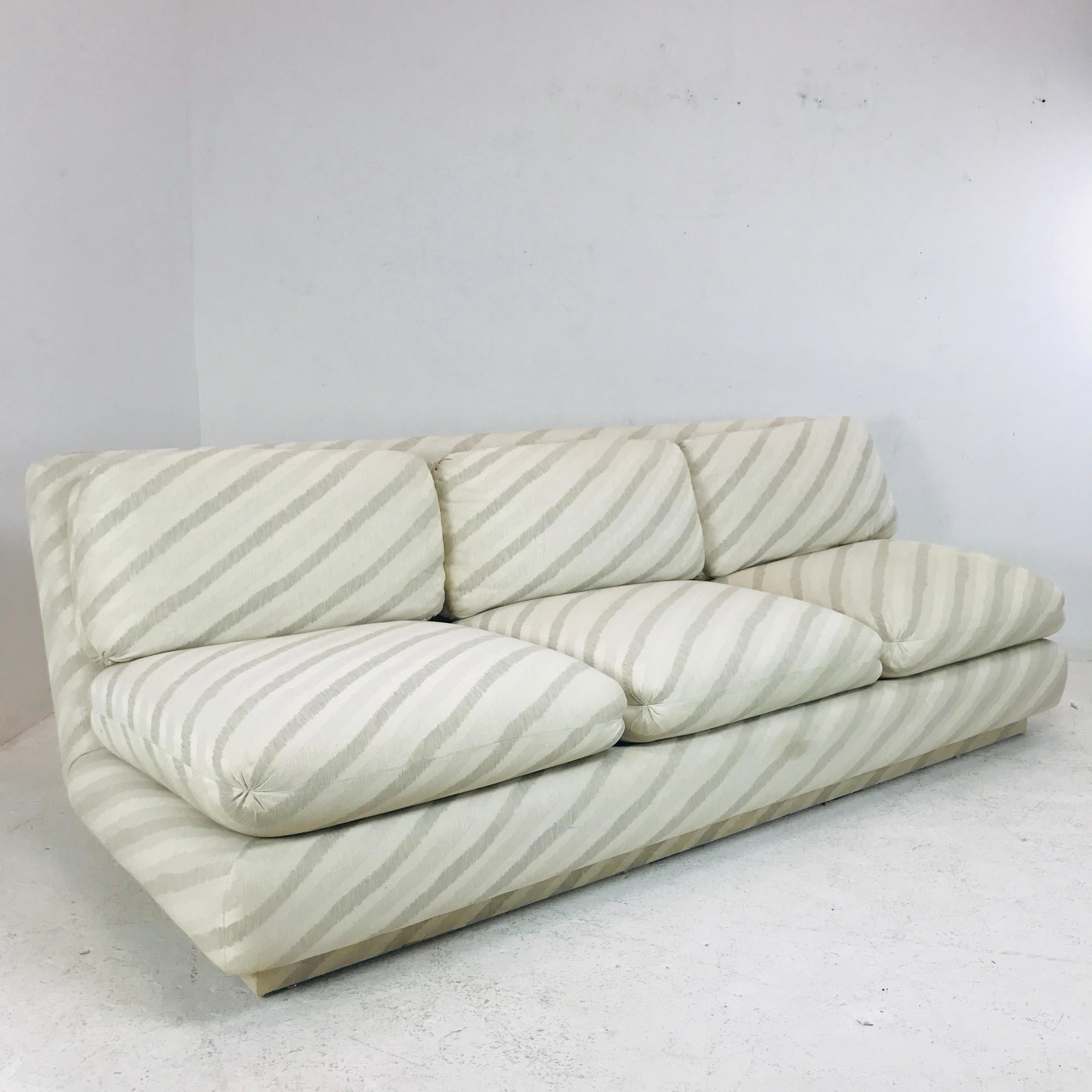 Mid-Century Modern 1980s Marge Carson Slipper Sofa