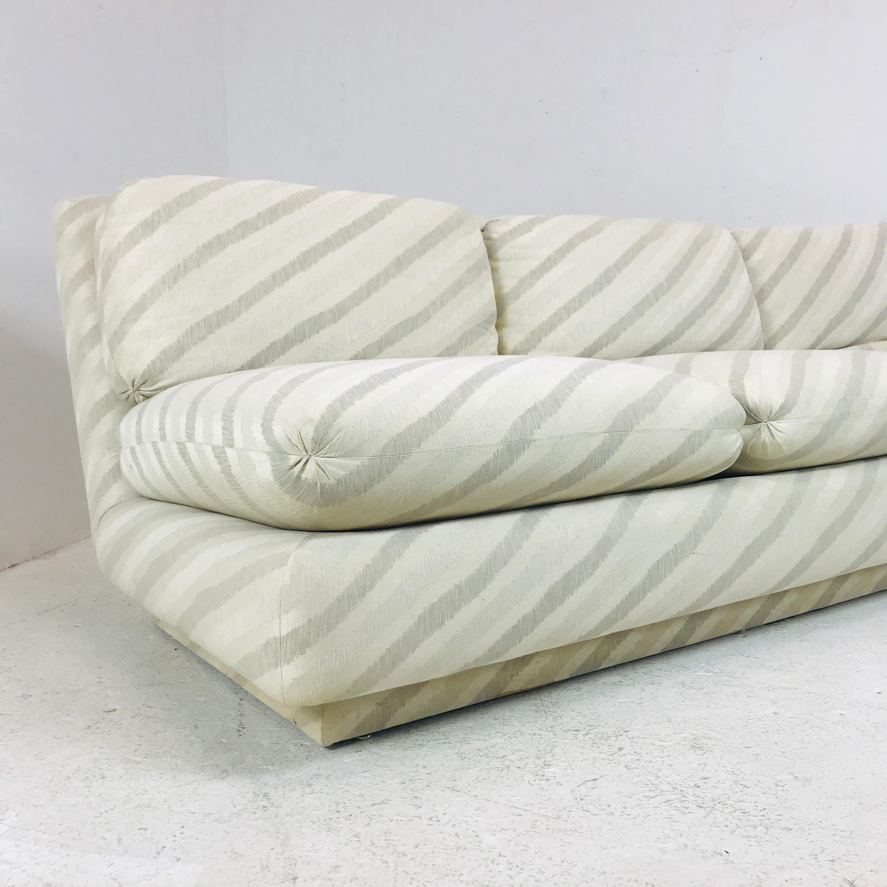 American 1980s Marge Carson Slipper Sofa