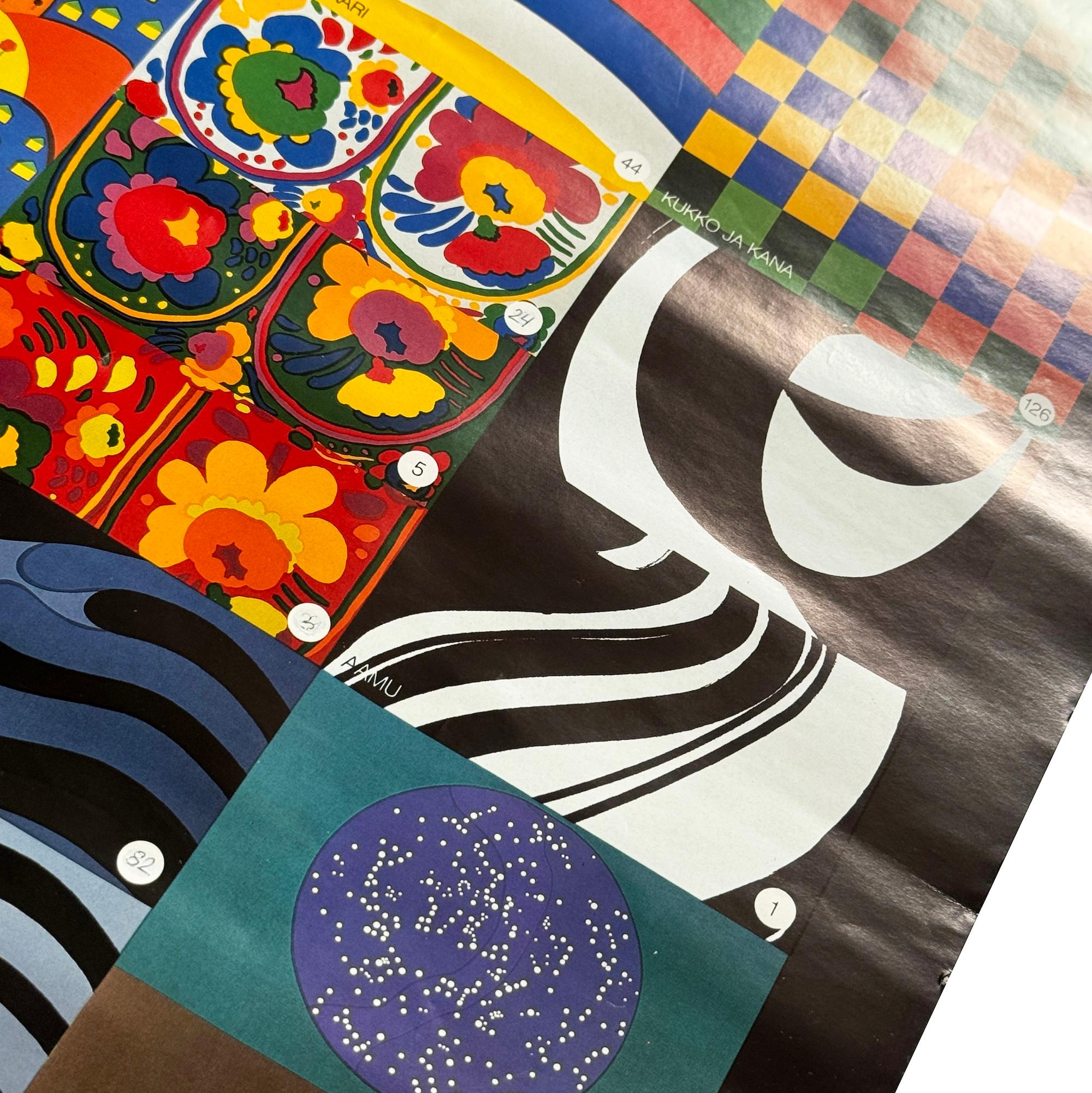 Poster promozionale degli anni '80 di Marimekko Design/One In condizioni buone in vendita a Brooklyn, NY
