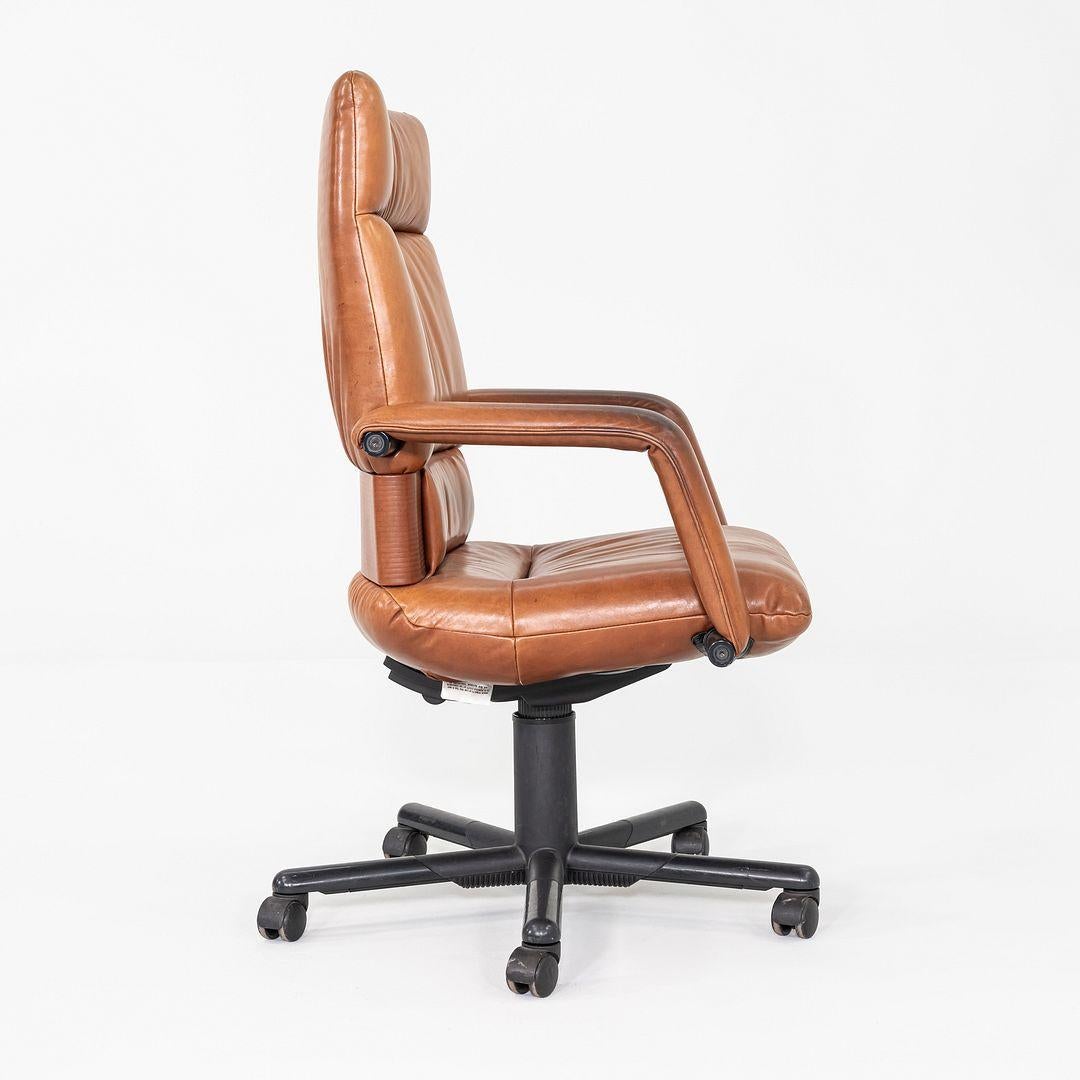 1980s Mario Bellini and Dieter Thiel for Vitra Figura Office Chair in Leather en vente 3