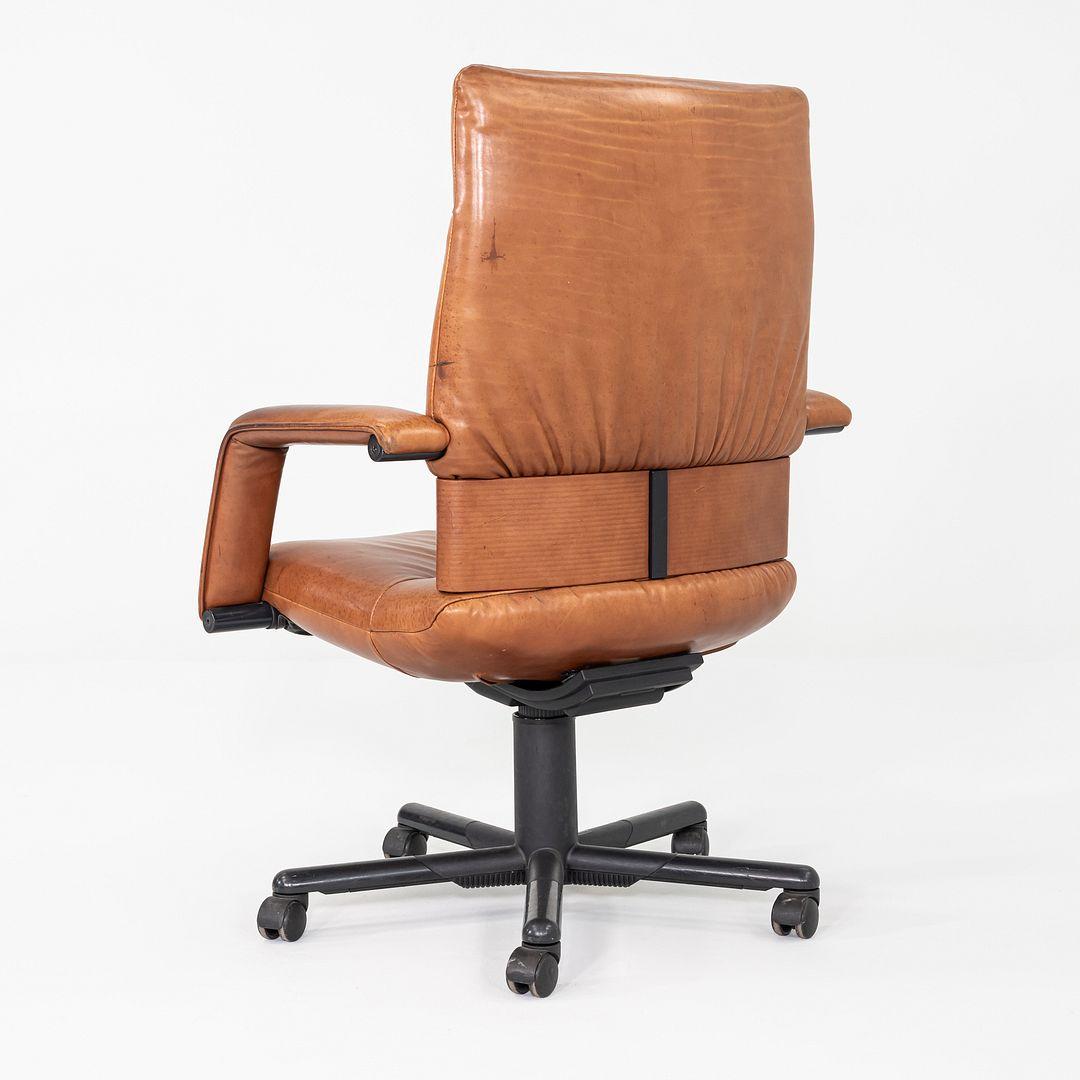 Moderne 1980s Mario Bellini and Dieter Thiel for Vitra Figura Office Chair in Leather en vente
