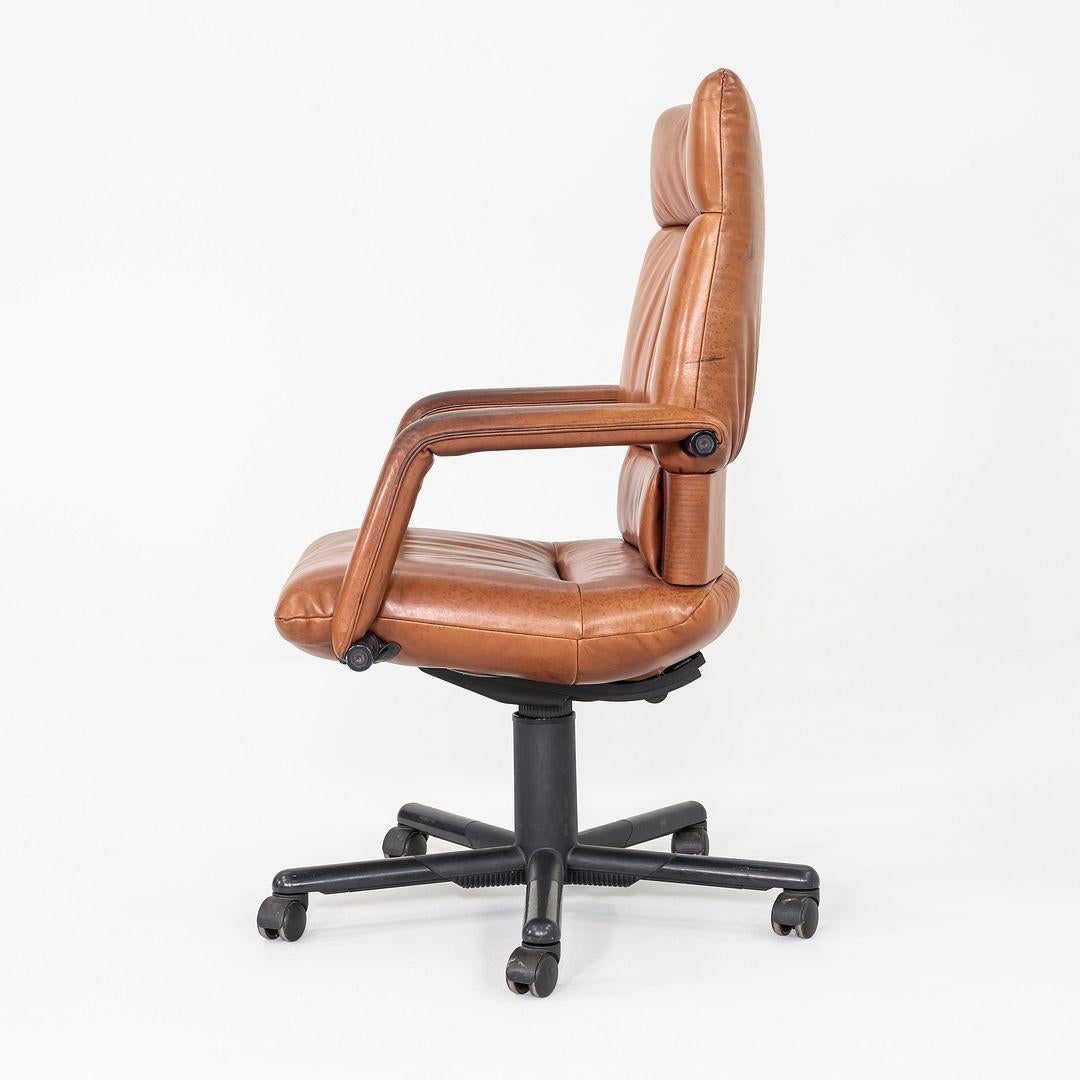 Allemand 1980s Mario Bellini and Dieter Thiel for Vitra Figura Office Chair in Leather en vente