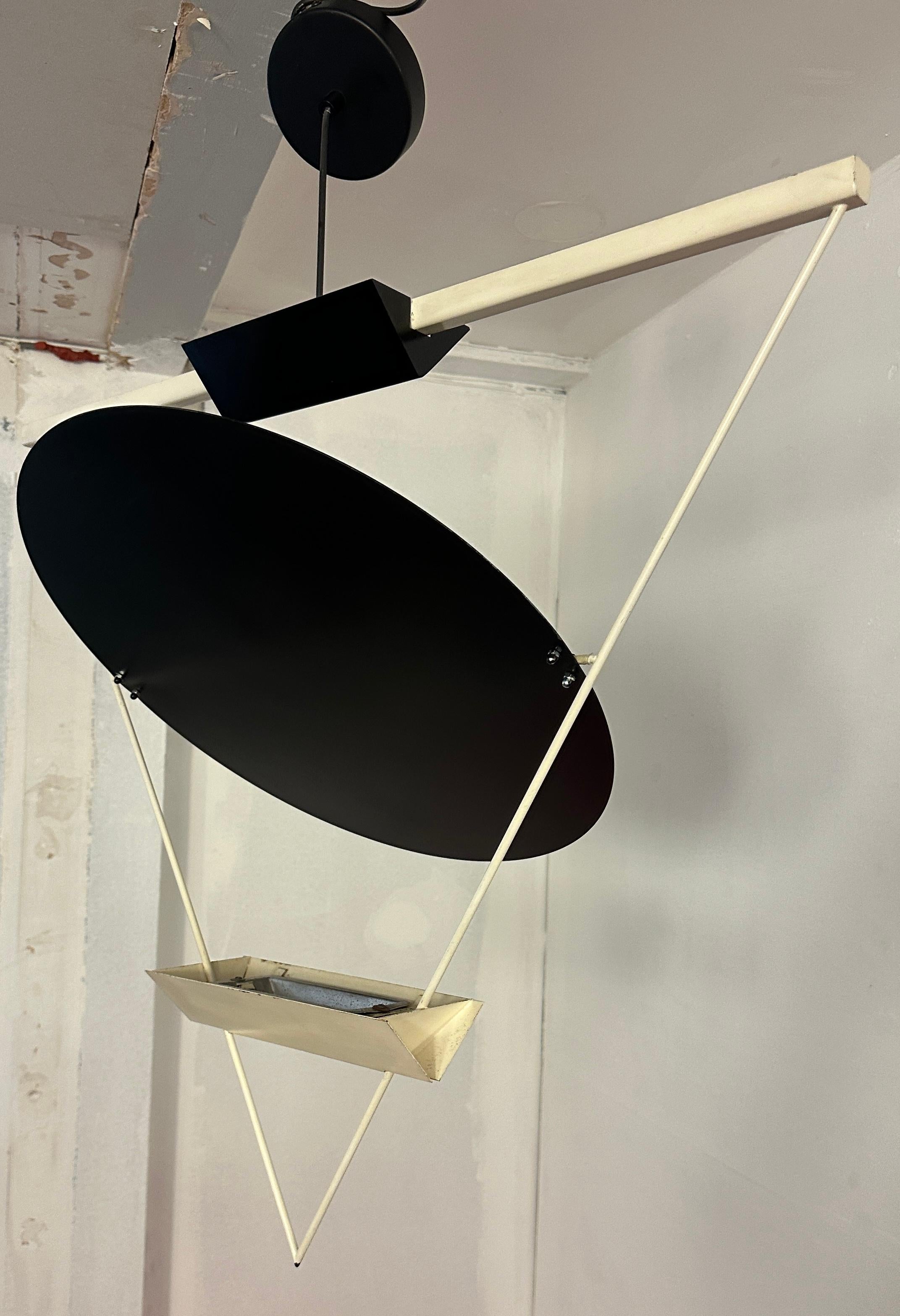 1980s Mario Botta Triangular Suspended Hanging Pendant Light for Artemide 2
