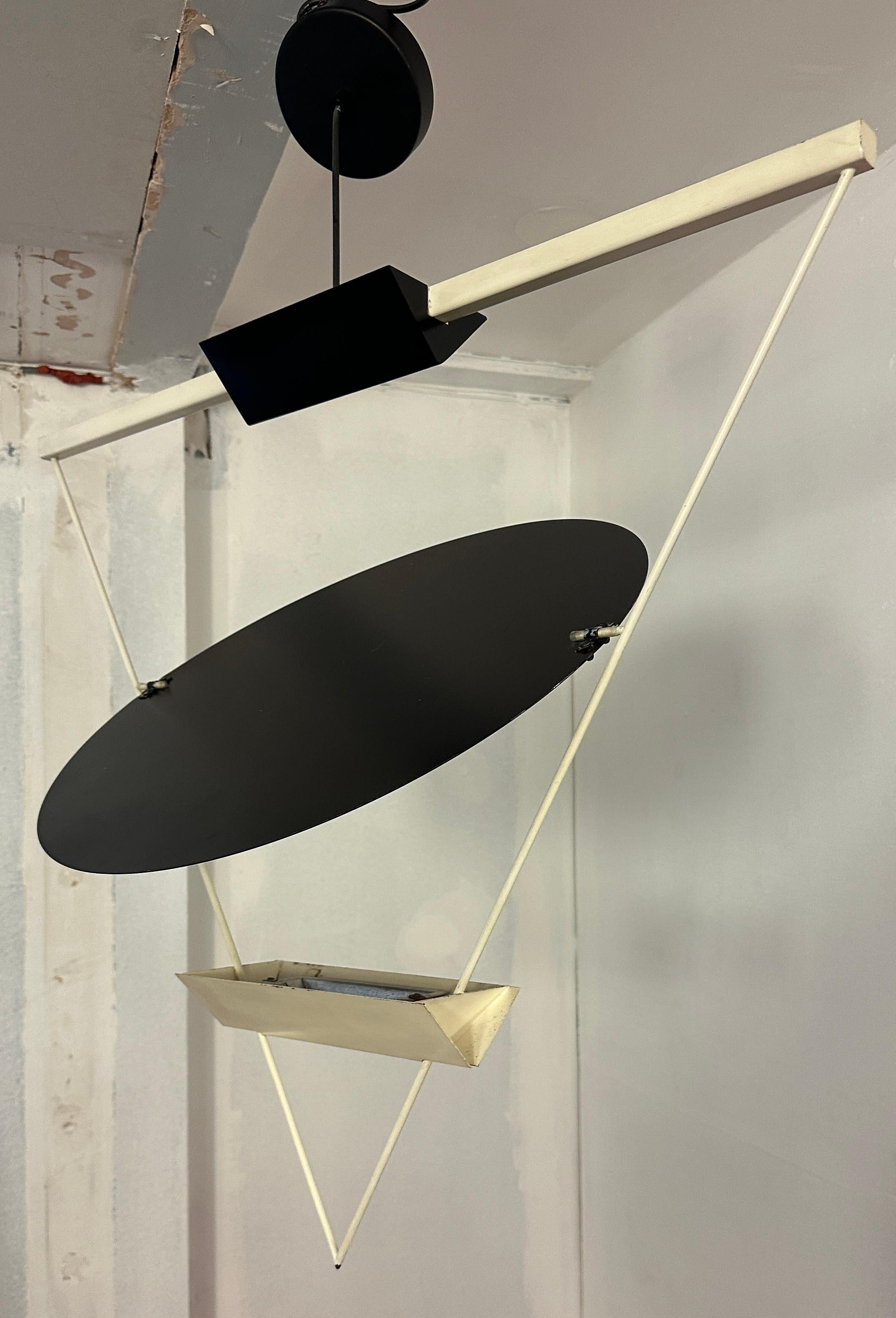 1980s Mario Botta Triangular Suspended Hanging Pendant Light for Artemide 3