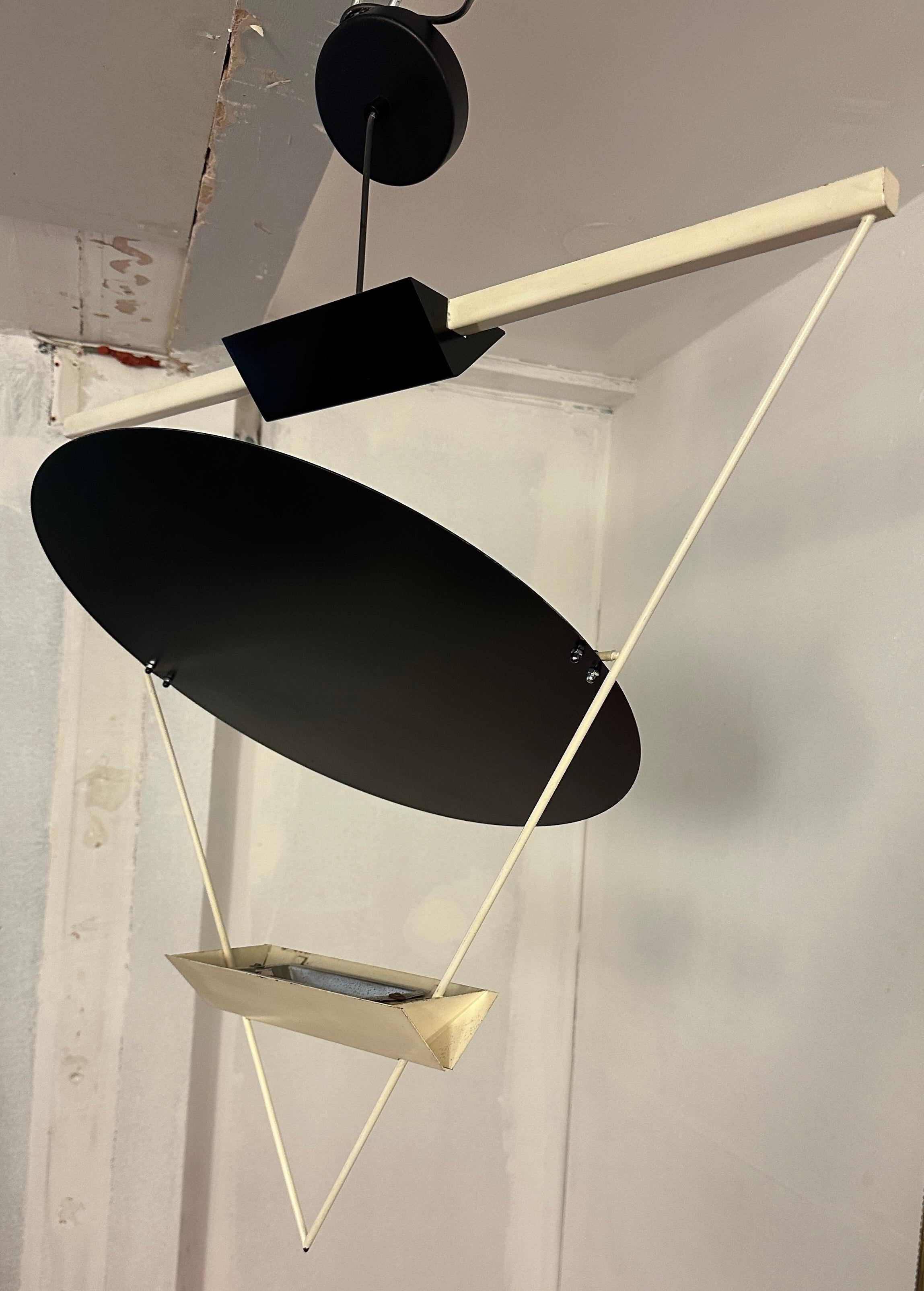 1980s Mario Botta Triangular Suspended Hanging Pendant Light for Artemide 5