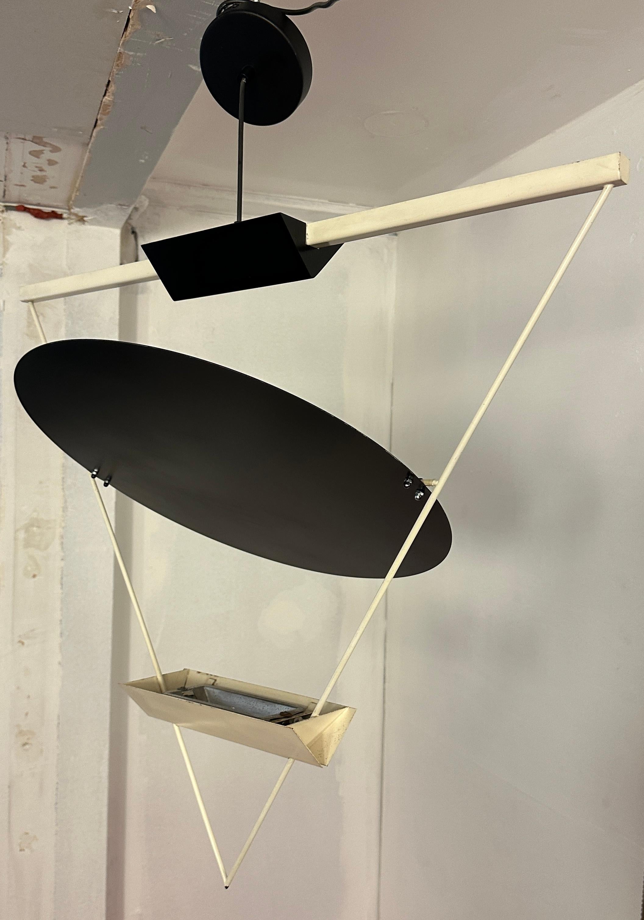 1980s Mario Botta Triangular Suspended Hanging Pendant Light for Artemide 7