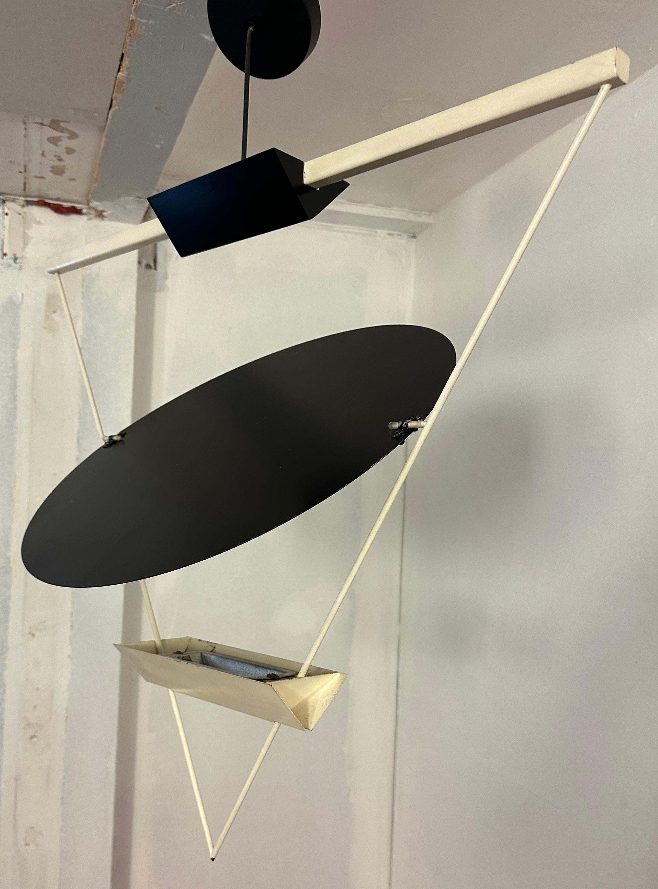 1980s Mario Botta Triangular Suspended Hanging Pendant Light for Artemide 8