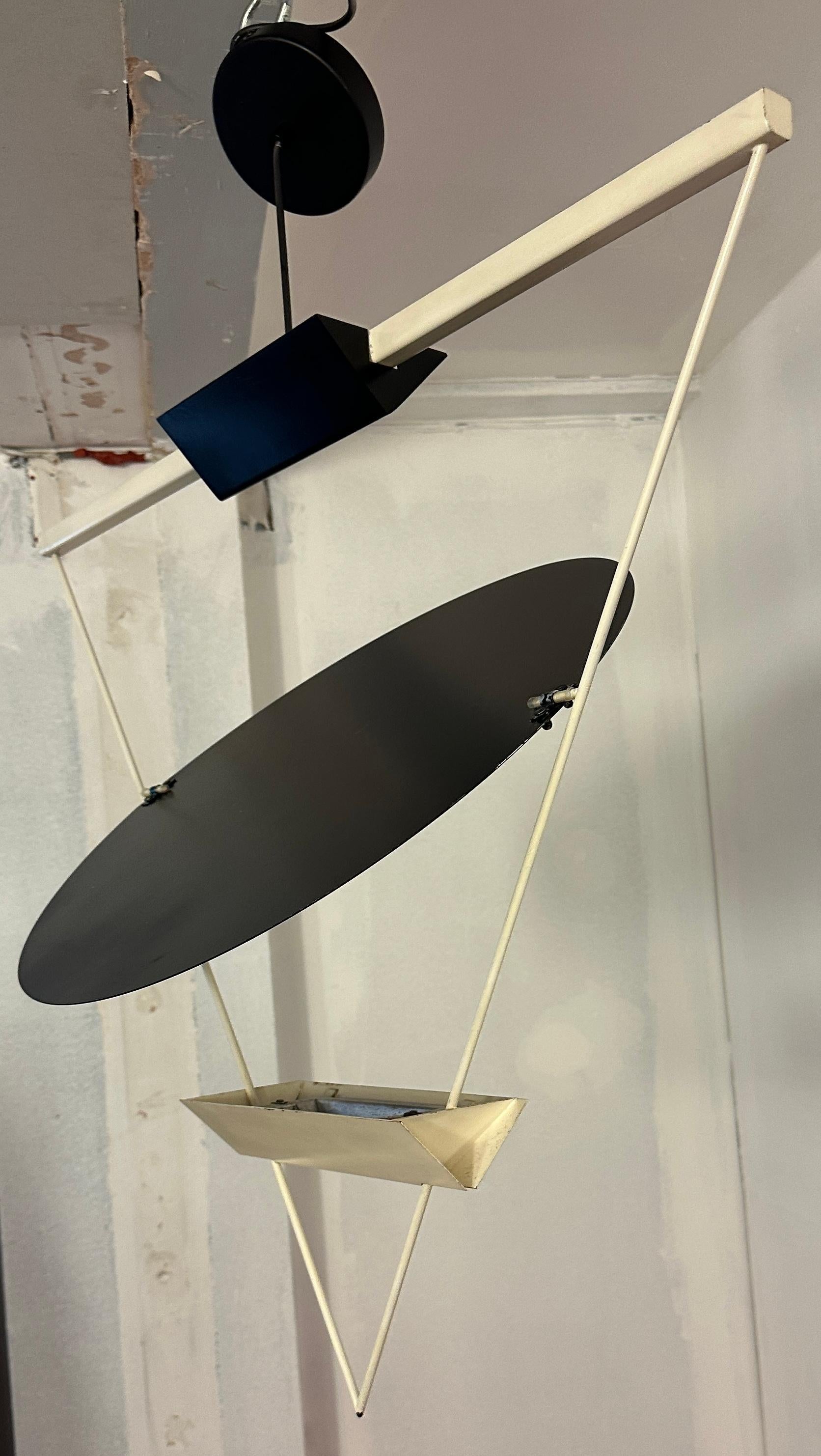 1980s Mario Botta Triangular Suspended Hanging Pendant Light for Artemide 9