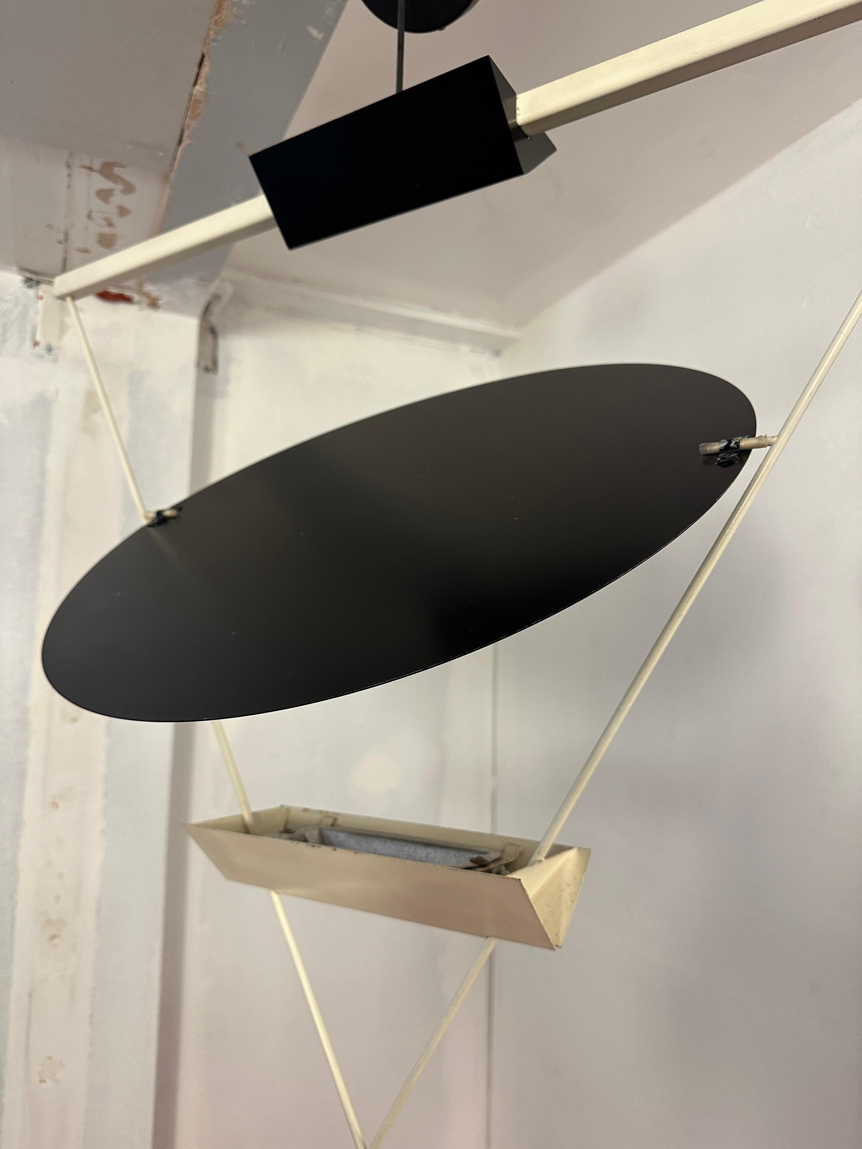1980s Mario Botta Triangular Suspended Hanging Pendant Light for Artemide 10