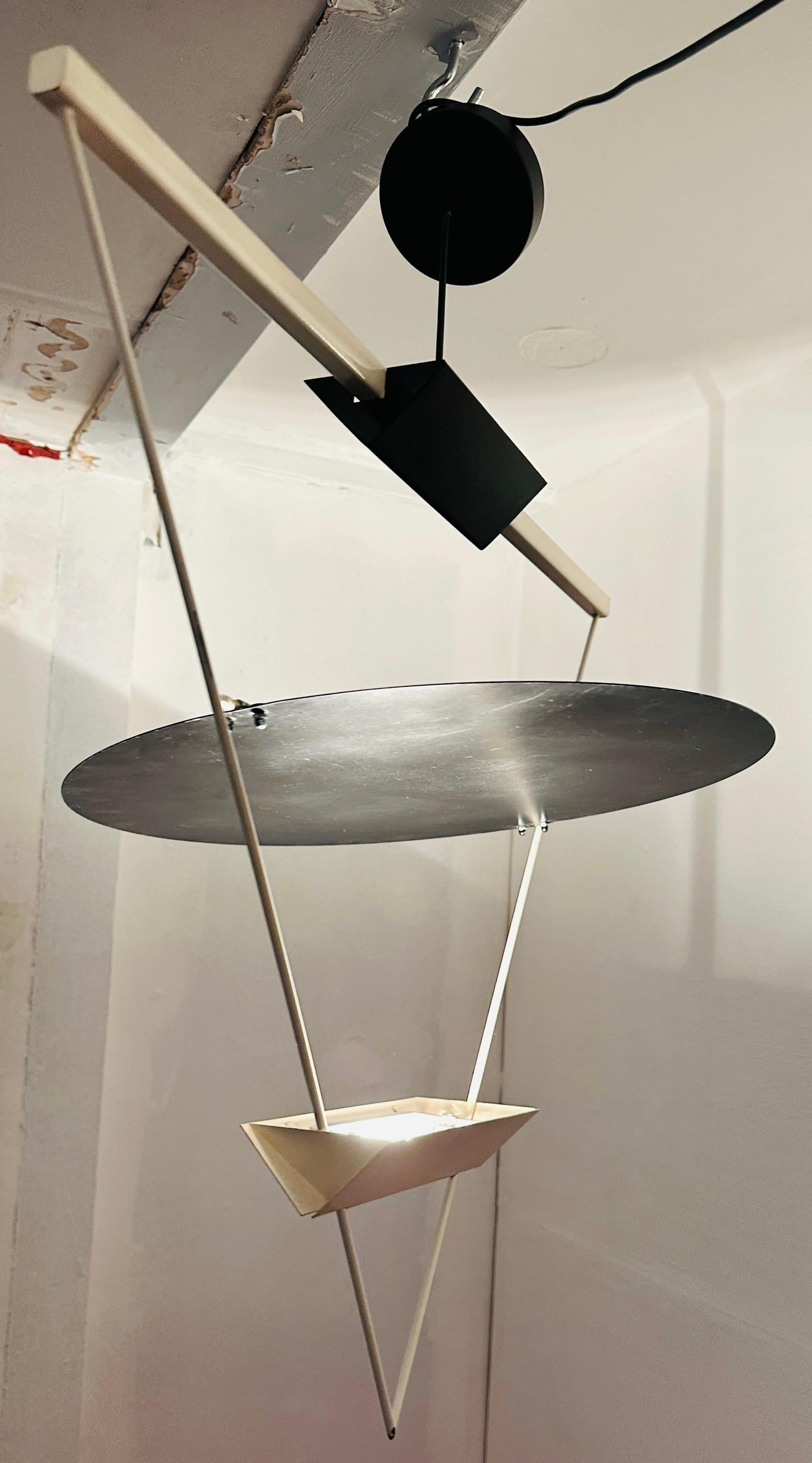 1980s Mario Botta Triangular Suspended Hanging Pendant Light for Artemide 1