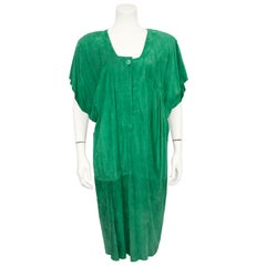 1980s Mario Valentino Kelly Green Suede Ensemble