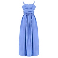 1980er Marjon Couture Fliederfarbenes Abend-Maxikleid