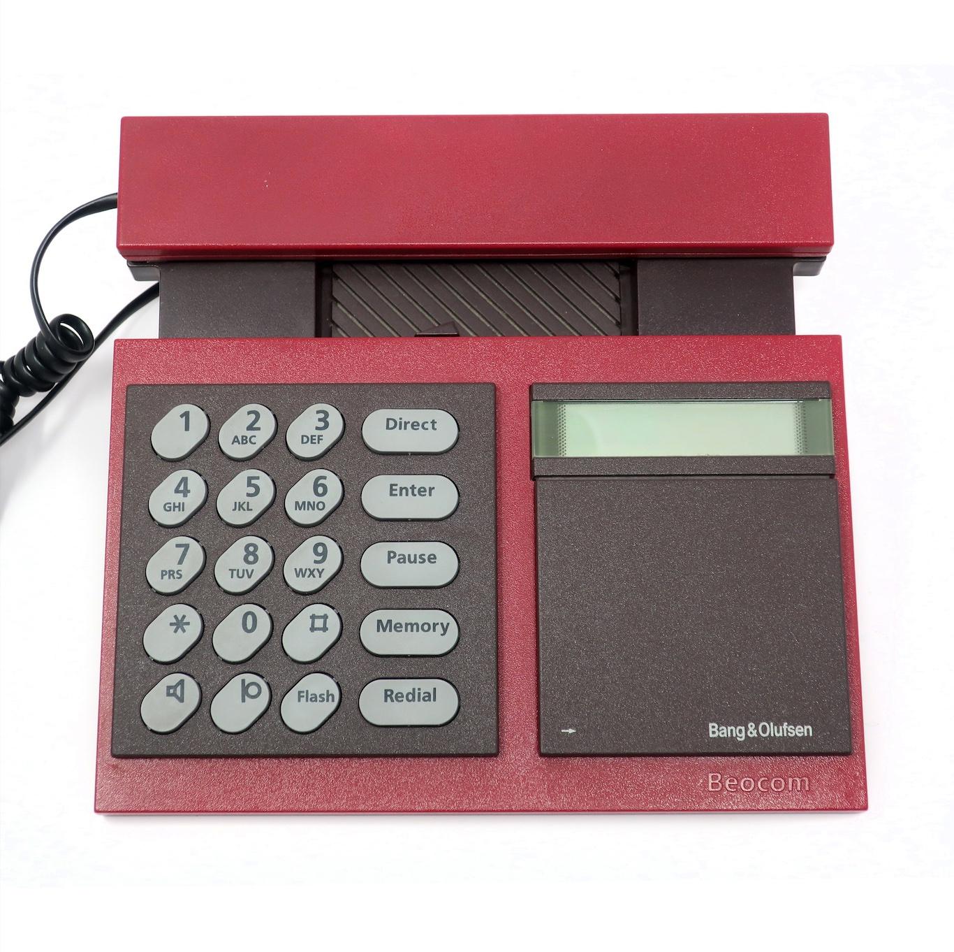 Post-Modern 1980s Maroon Bang & Olufsen Beocom 2000 Phone