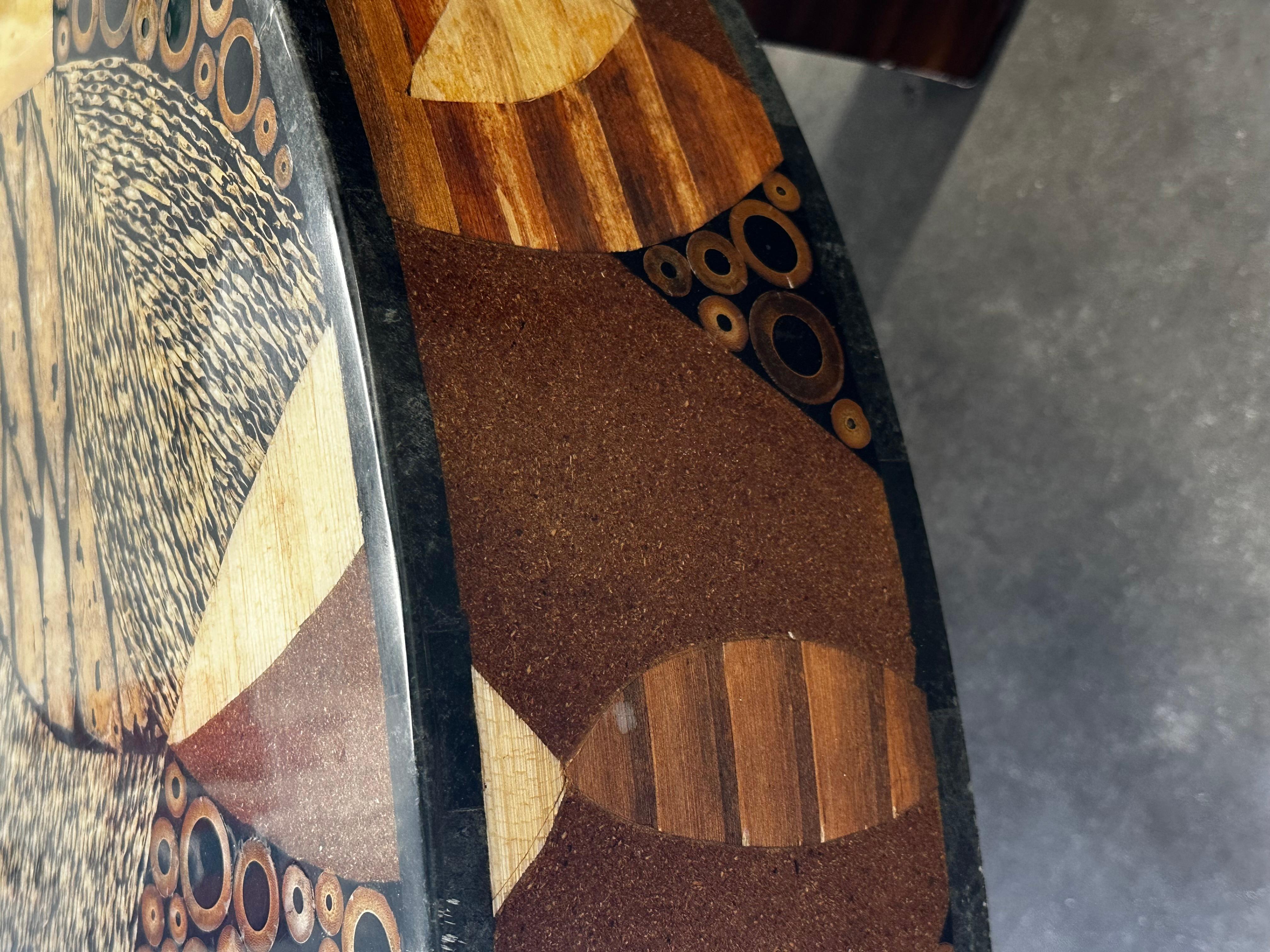 1980s Marquis Collection of Beverly Hills Wood Coffee Round Table For Sale 7