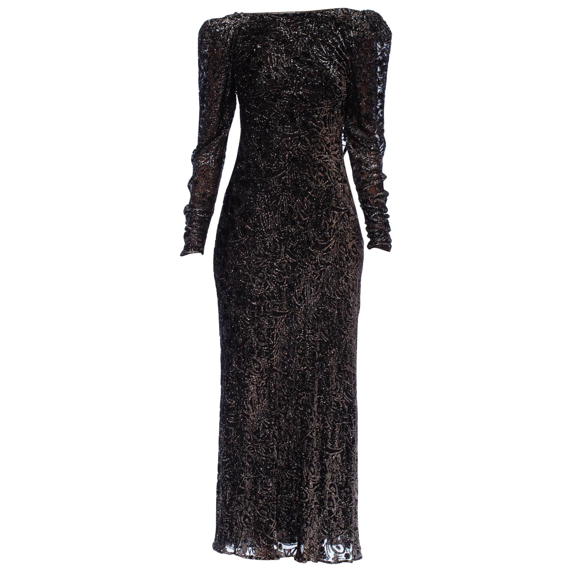 1970s Mary McFadden Couture Silk Gown