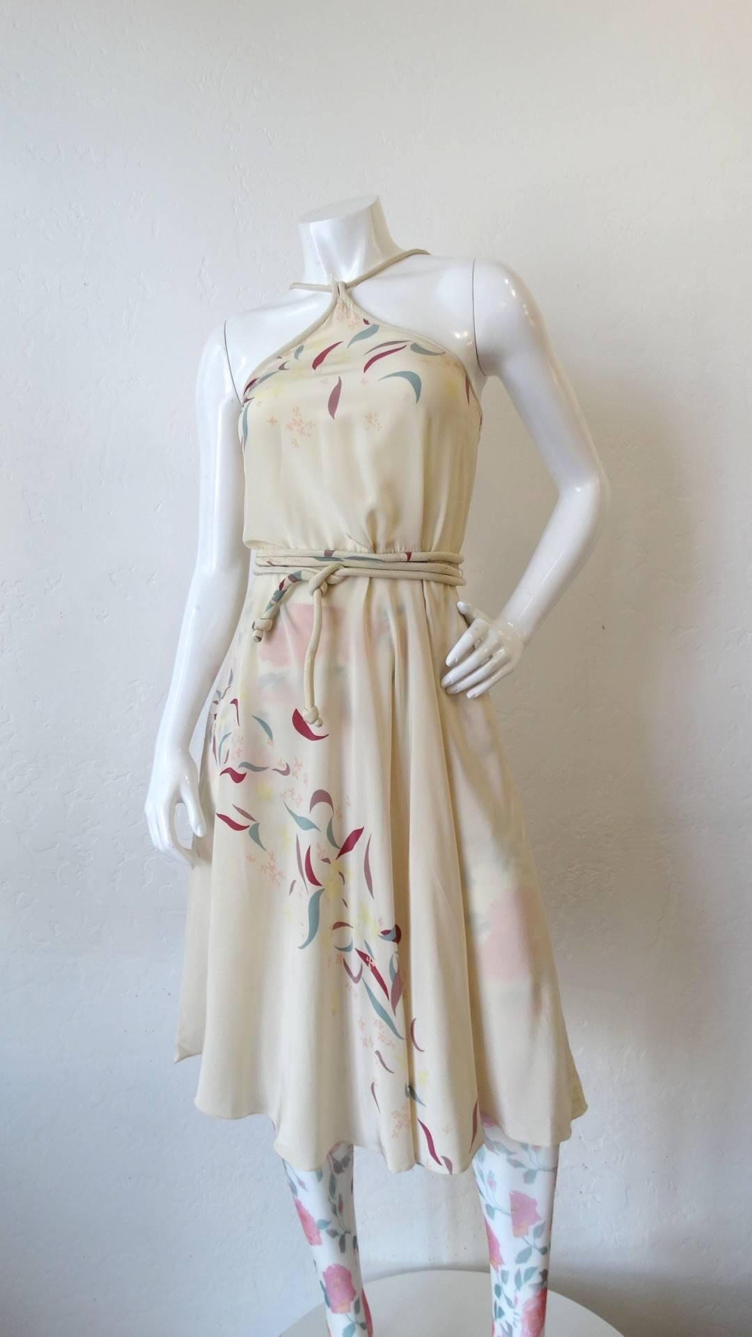 1980s Mary McFadden Halter Dress 3