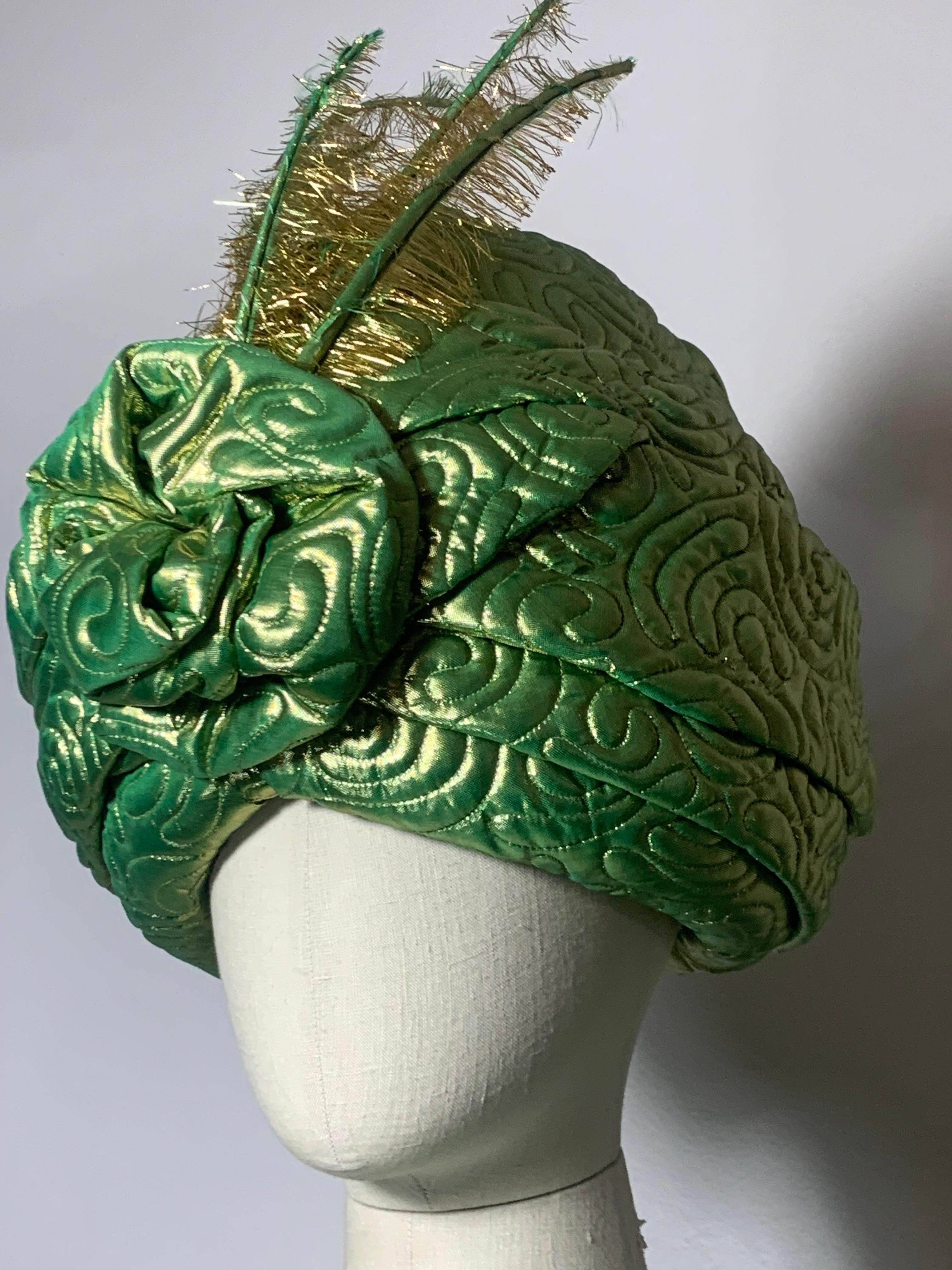 1980er Mary McFadden Jade Grünes Säulenkleid aus Seide im Fortuny-Stil mit langen Ärmeln und langen Ärmeln im Angebot 6