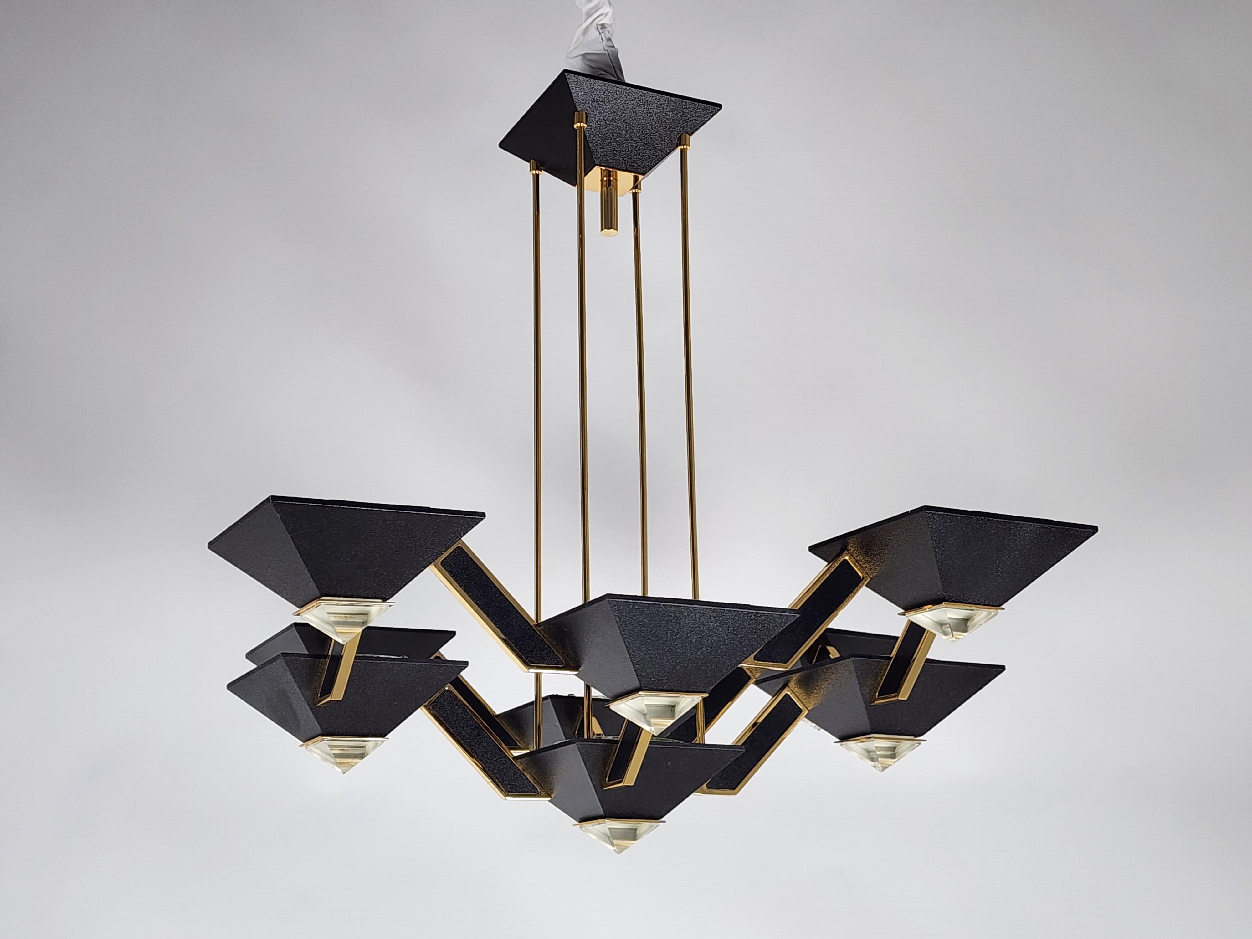 Anni '80 , Massive 9 Lighting  Lampadario alogeno in vendita 3