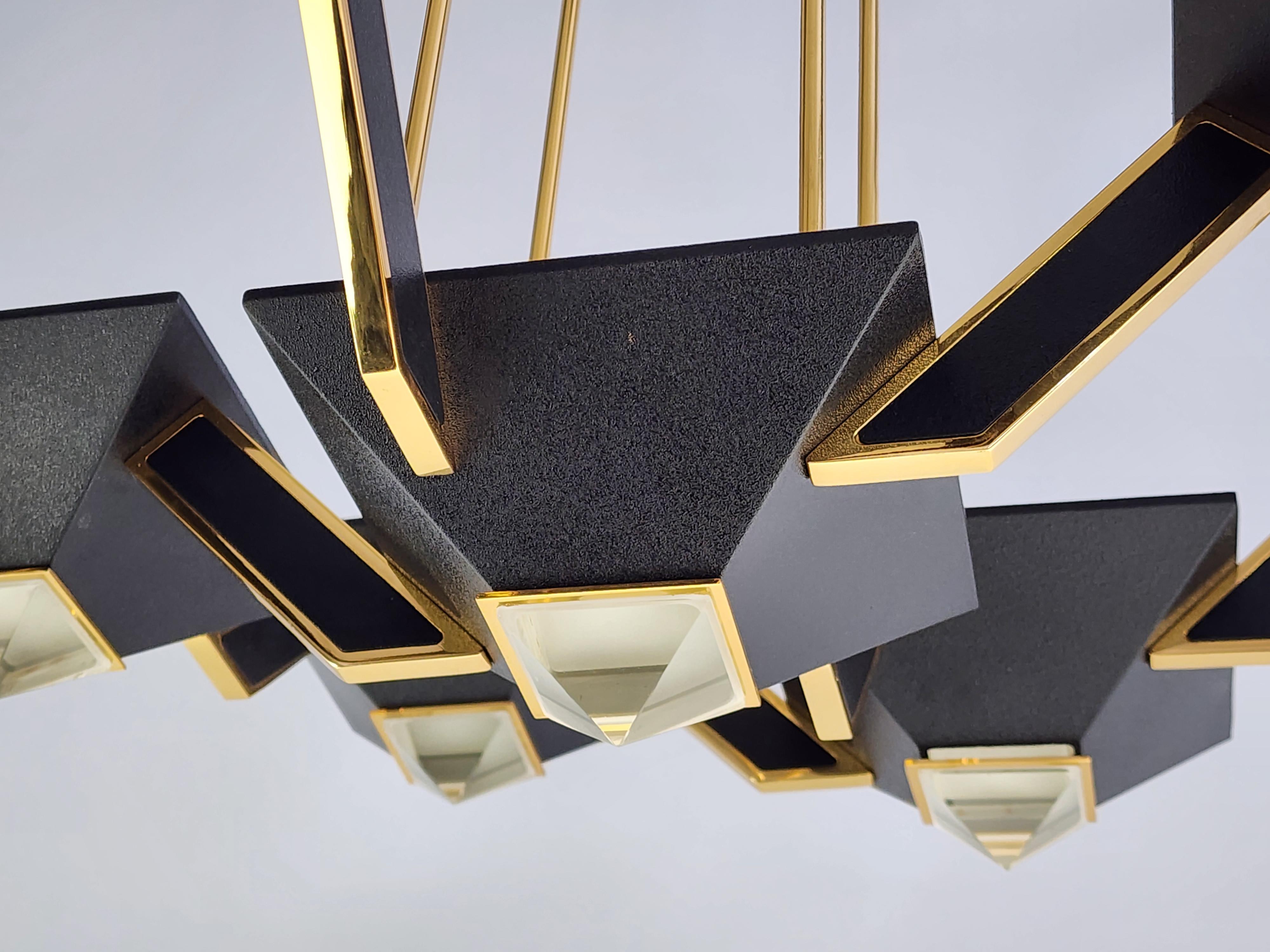 Anni '80 , Massive 9 Lighting  Lampadario alogeno in vendita 4