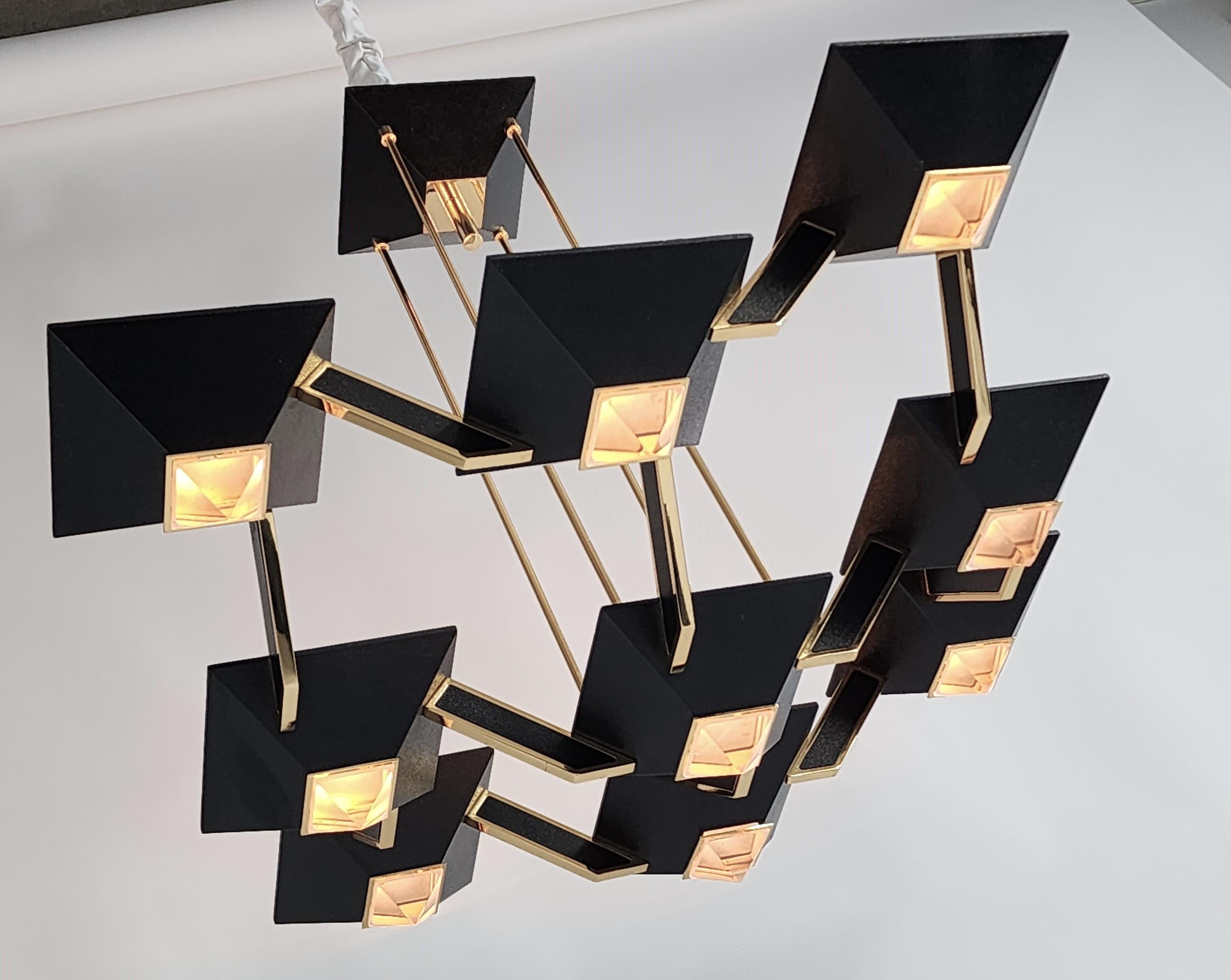Anni '80 , Massive 9 Lighting  Lampadario alogeno in vendita 1